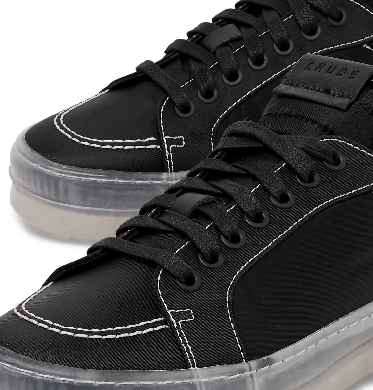 V1 Leather-Trimmed Nylon Sneakers - 7