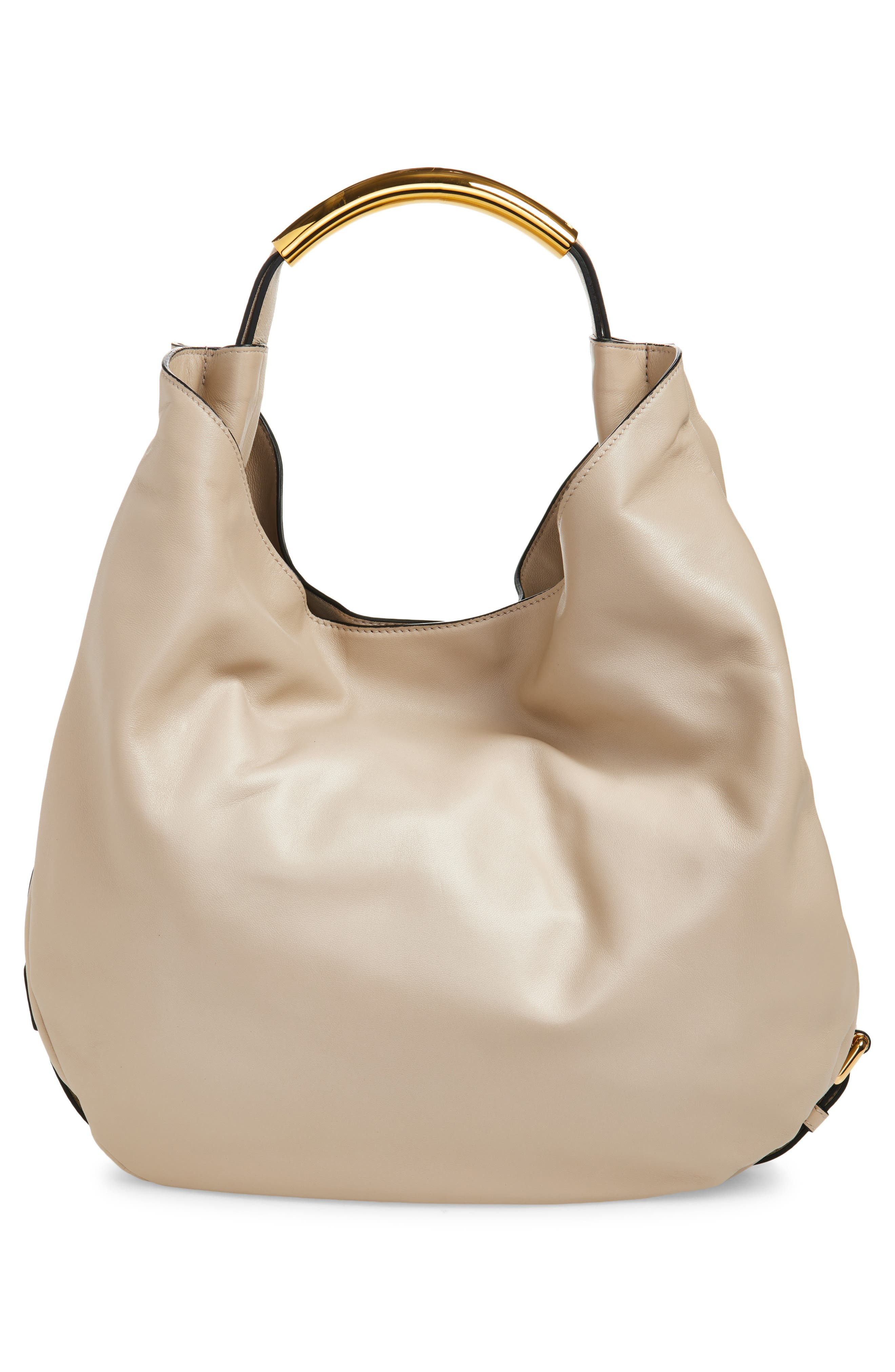 Moschino Handle Me Sheepskin Leather Hobo Bag in Rope at Nordstrom - 3