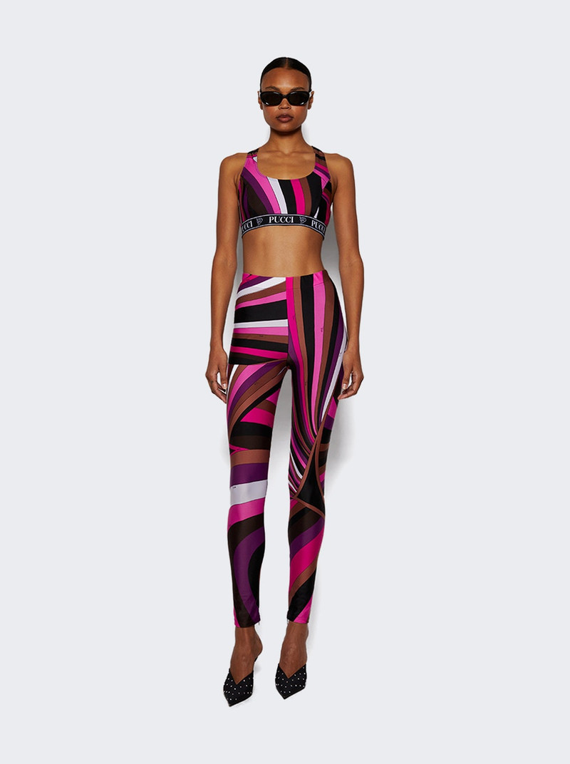 PUCCI Iride-print Bra Top Fuchsia outlook