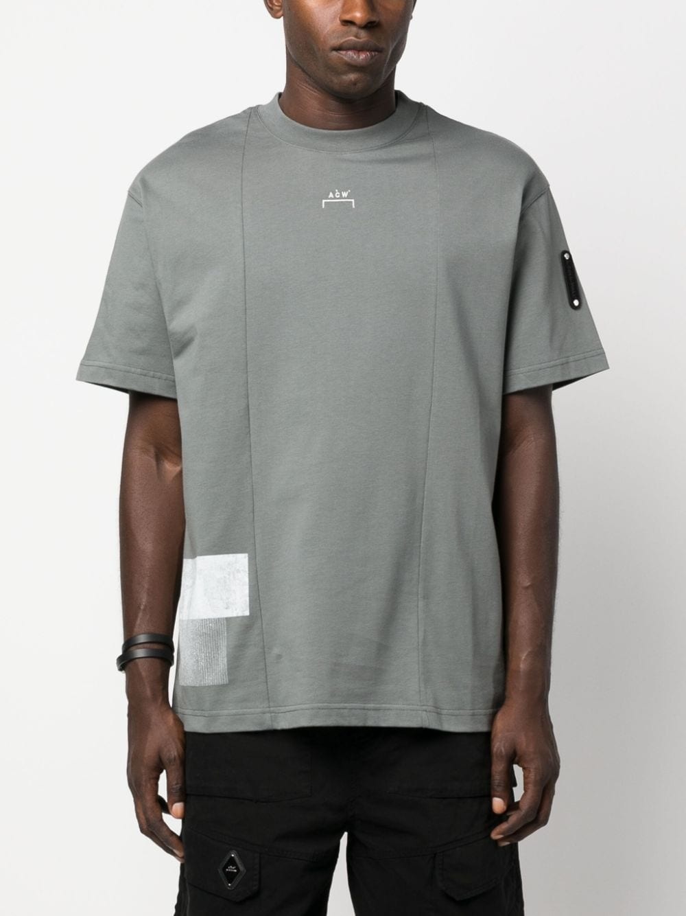 Brutalist panelled cotton T-shirt - 3