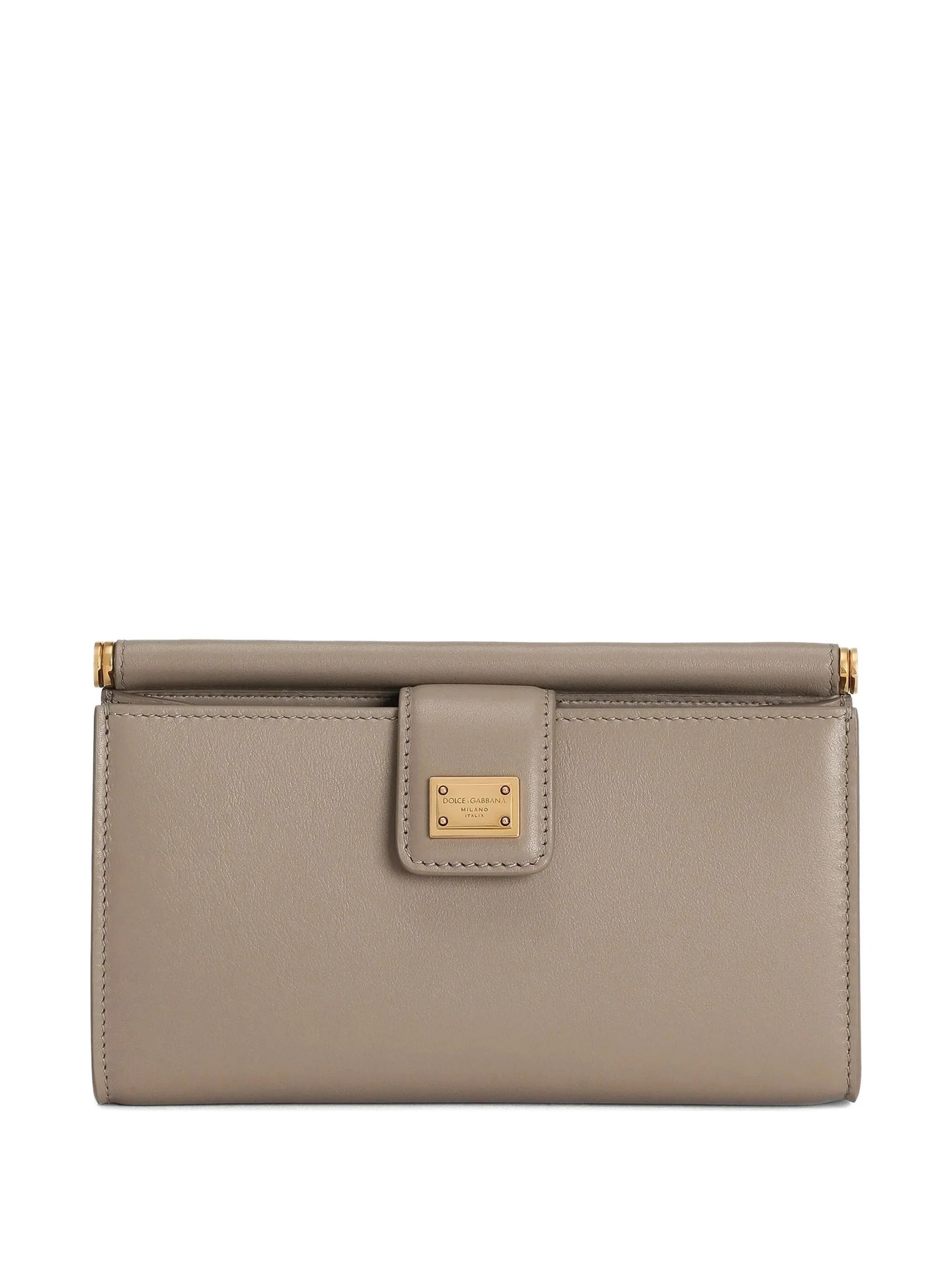 clasp-fastening leather mini bag - 1