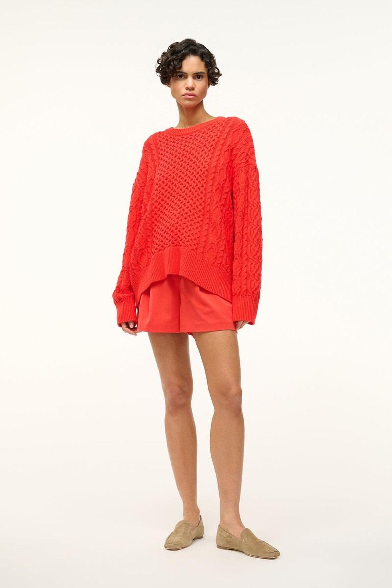 STAUD TRACY SWEATER RED ROSE 3