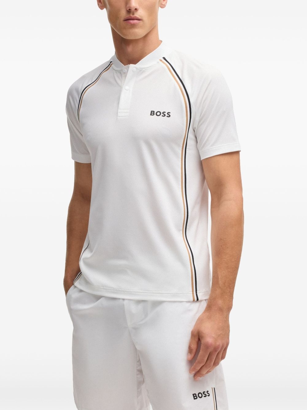 logo-print polo shirt - 3