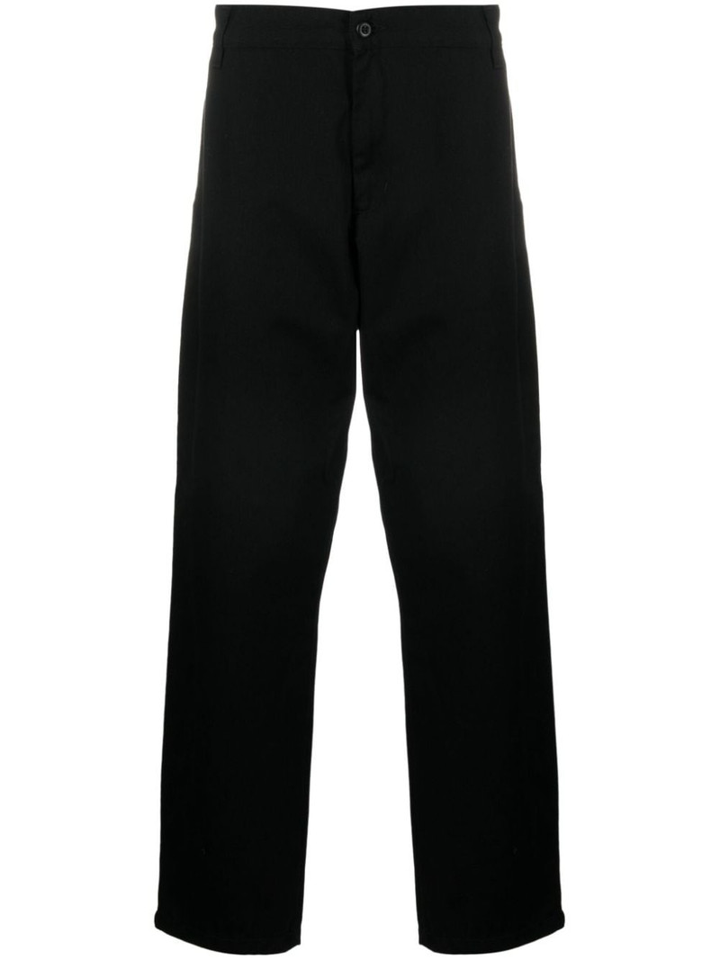 Calder mid-rise wide-leg twill trousers 1