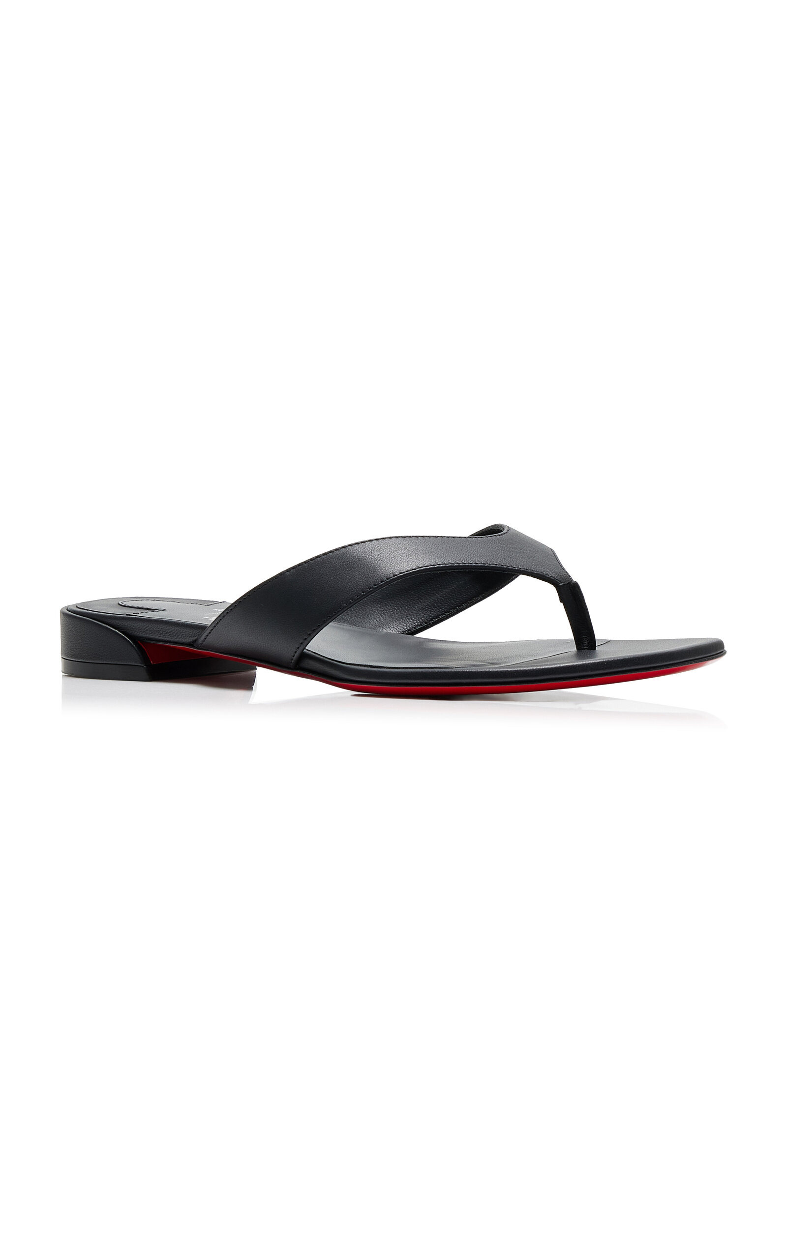 Sweet Janetonga Leather Thong Sandals black - 5