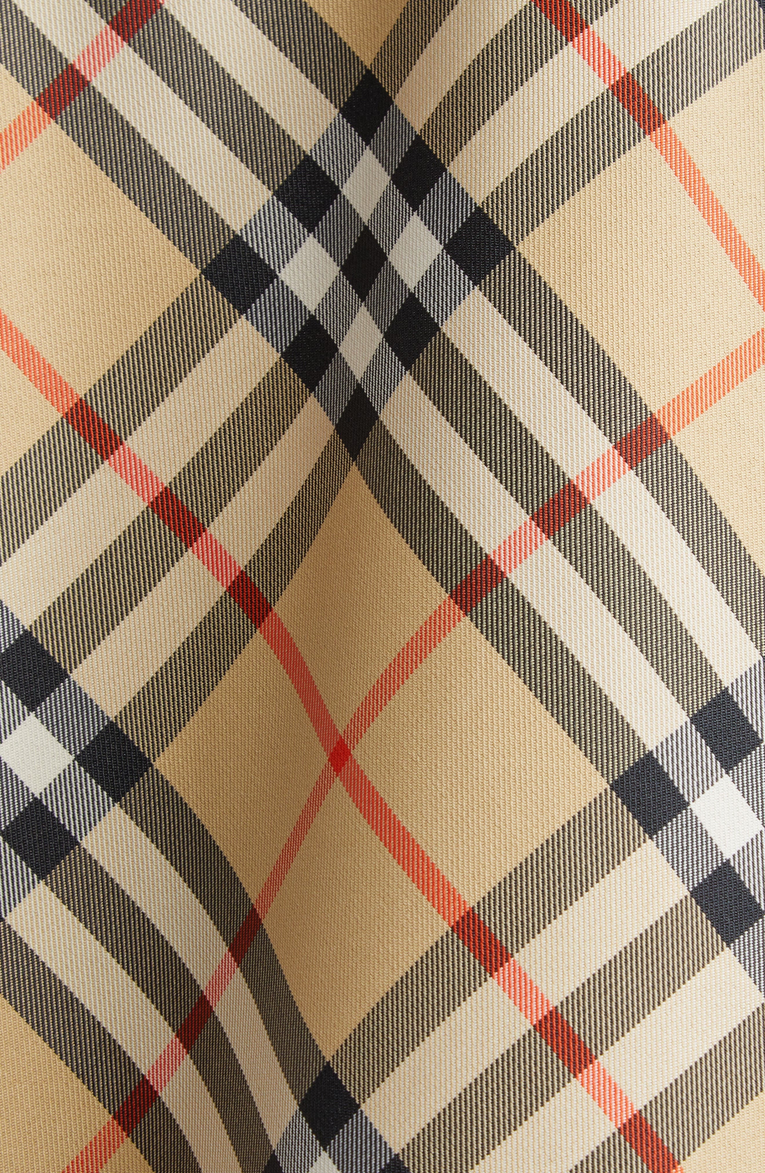 burberry Check Nylon Poncho in Sand at Nordstrom - 6