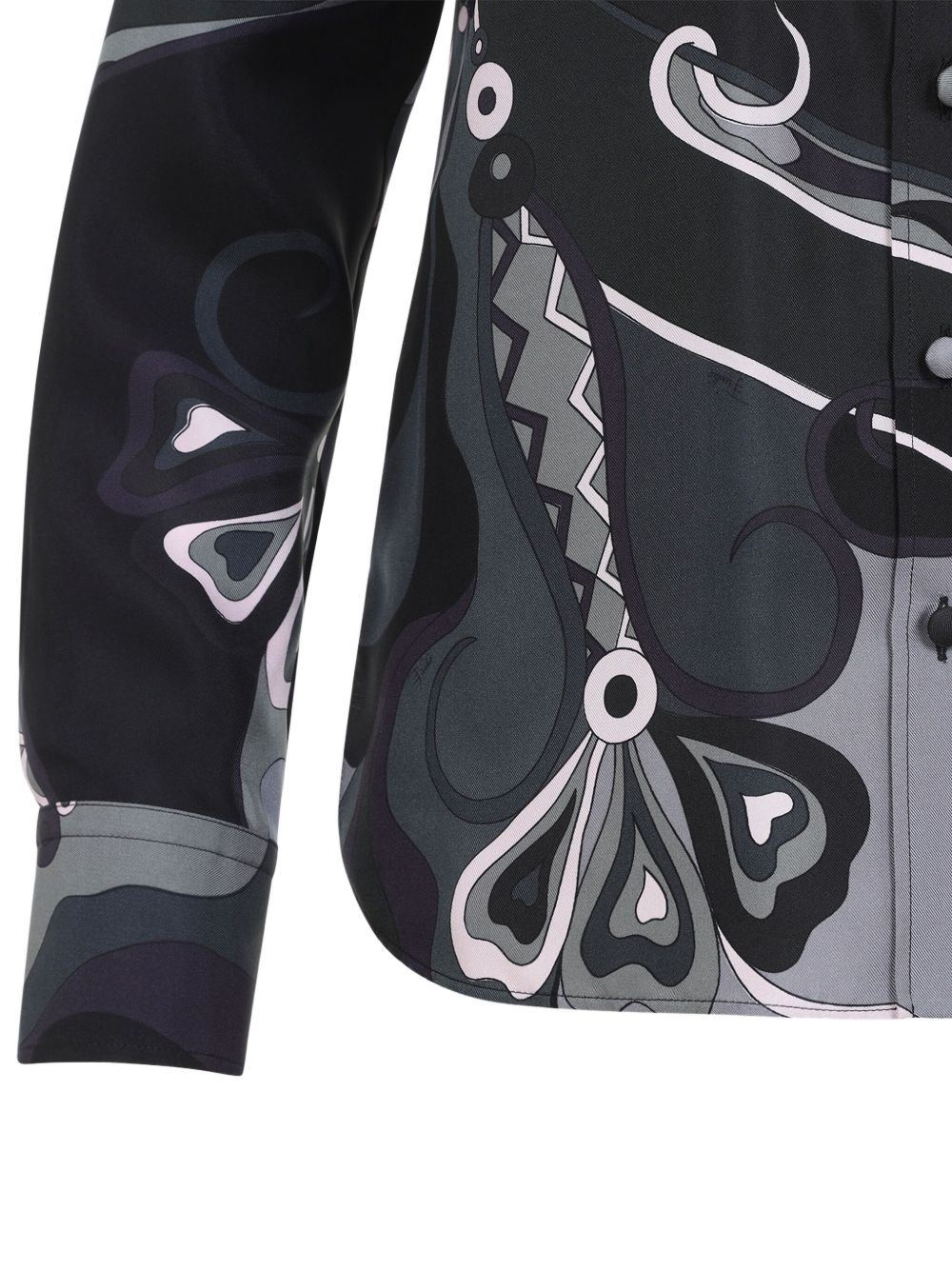 abstract-print silk shirt - 3