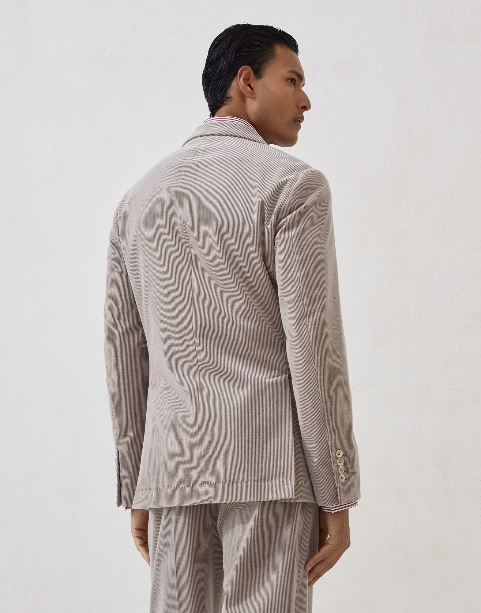 Comfort cotton and cashmere corduroy deconstructed Cavallo blazer - 2