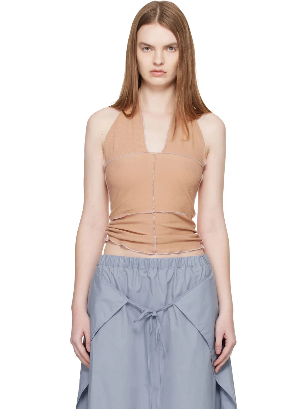 Tan Cinder Halter Top - 1