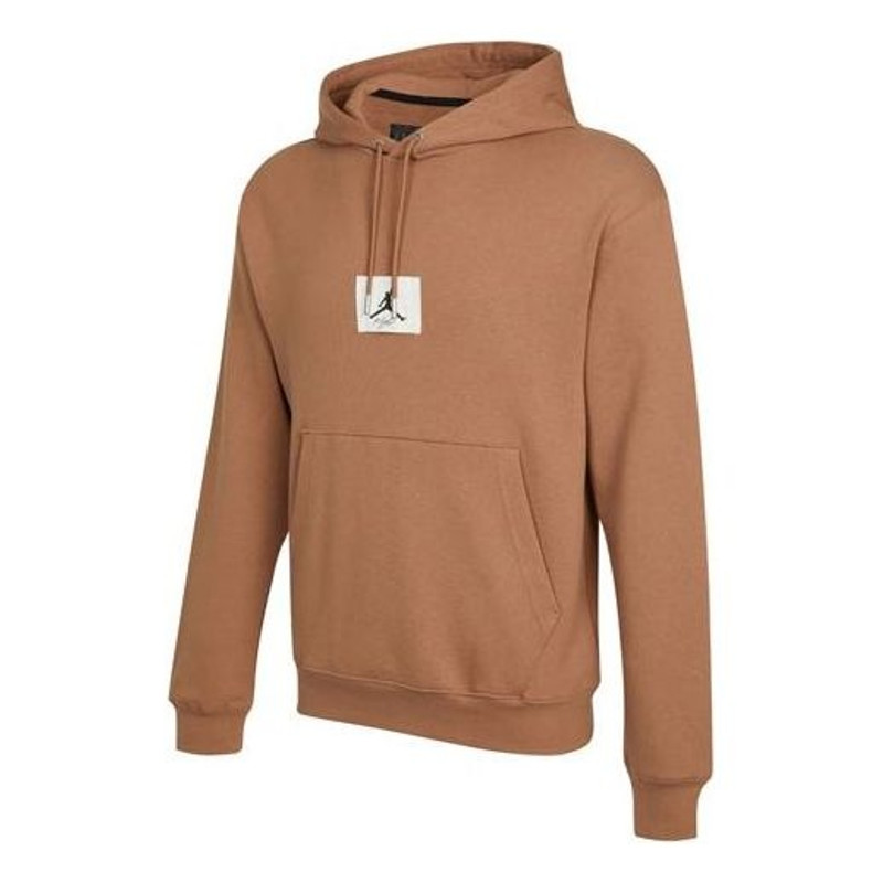 Air Jordan Statement Logo Printing Casual Sports Autumn Hoodie 'Brown' DA9817-256 - 1