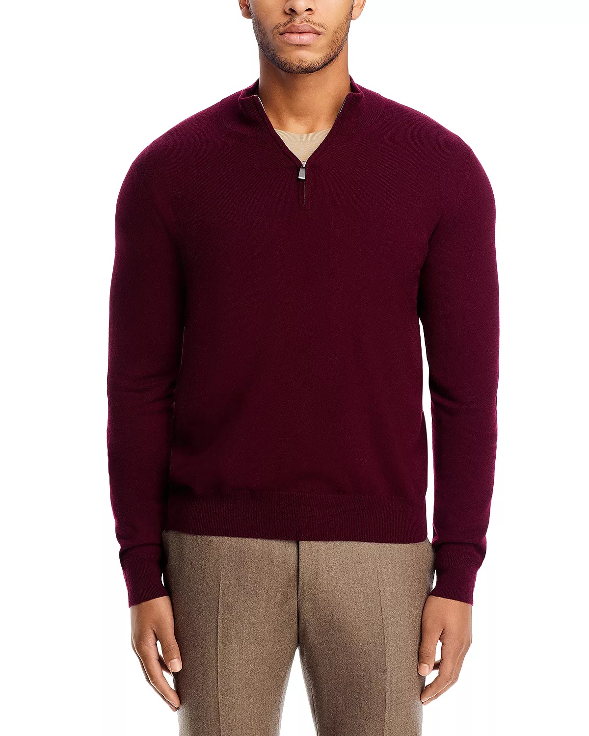 Quarter Zip Cashmere Sweater - 5