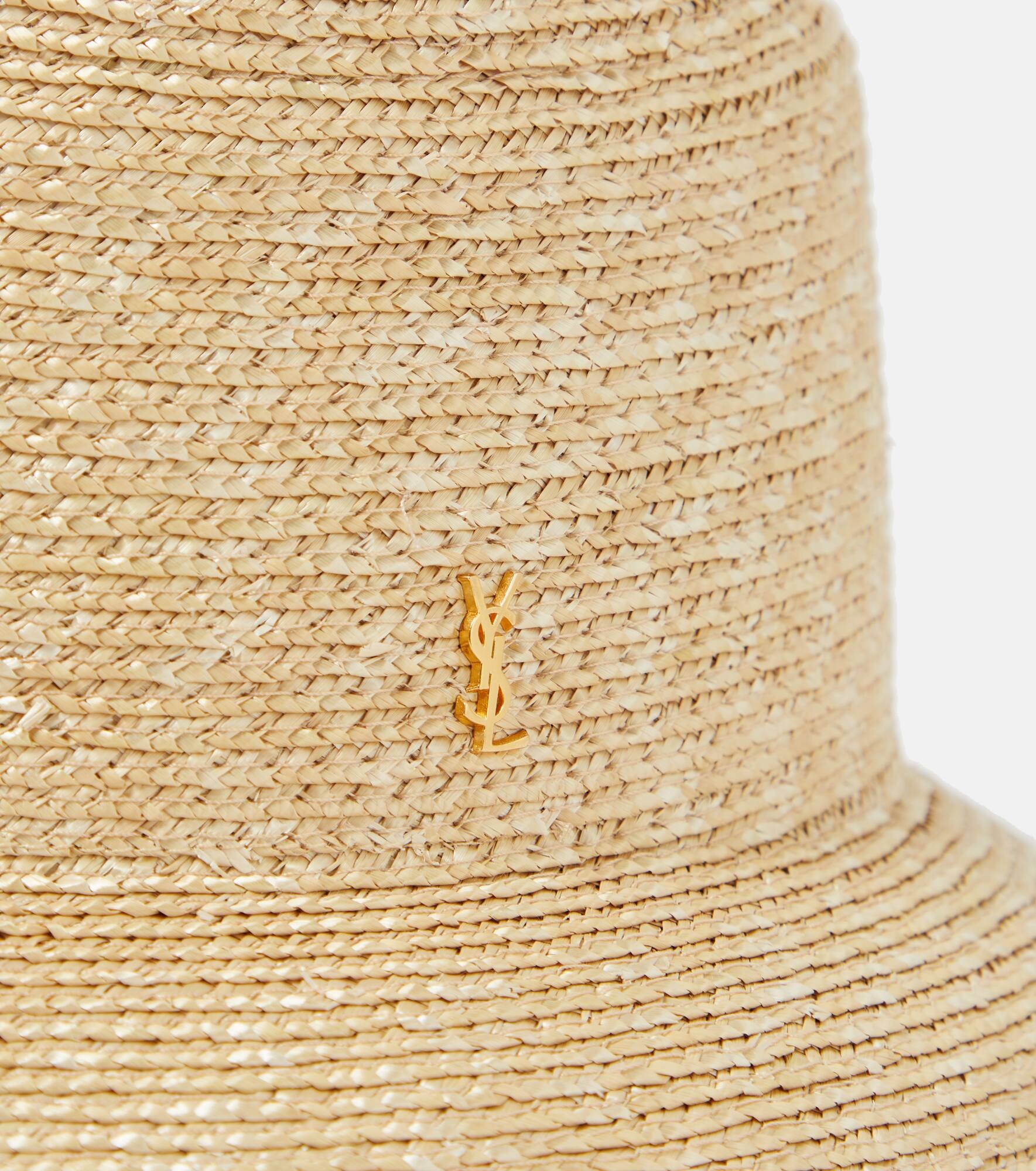 Logo straw bucket hat - 3