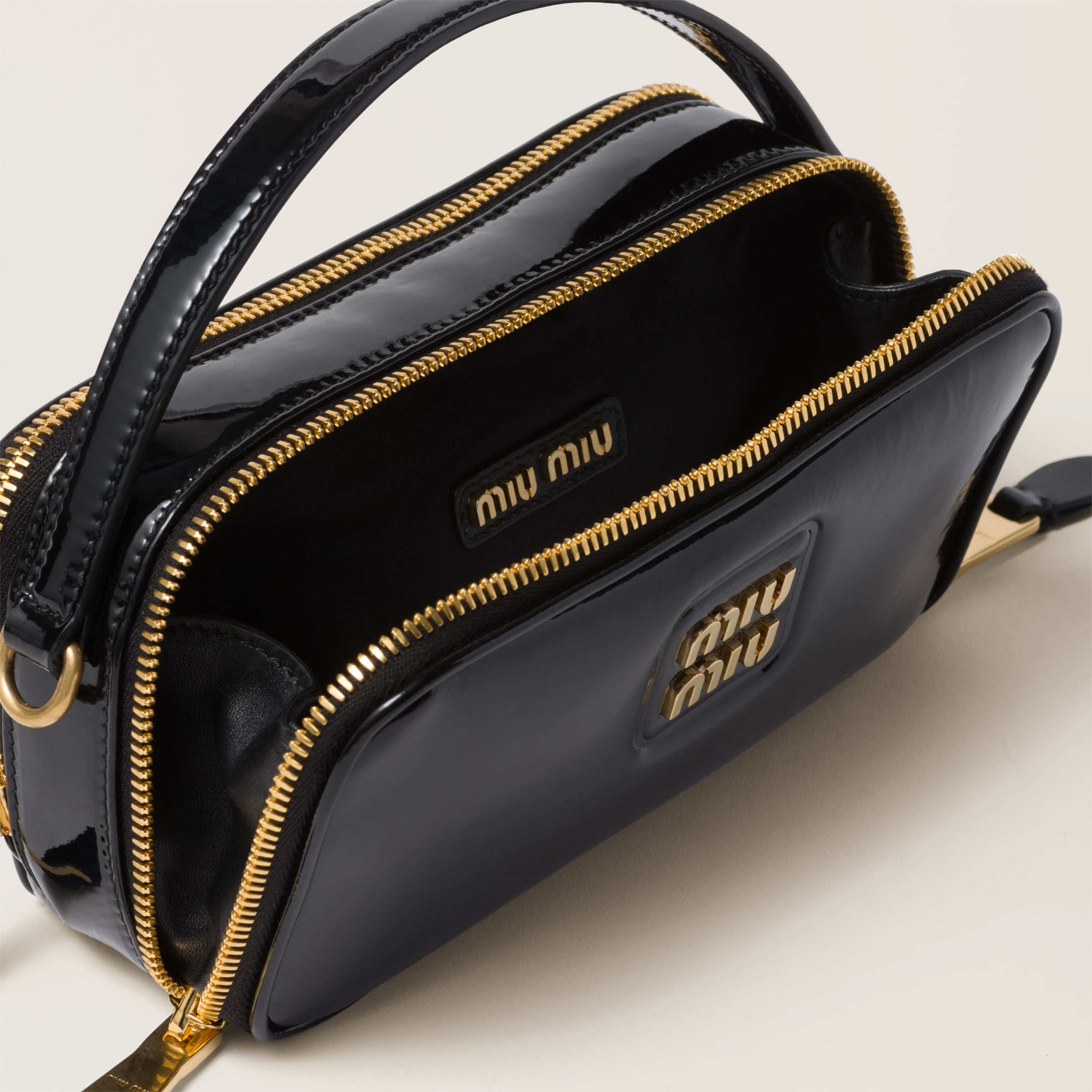 Leather and patent leather shoulder bag - 6