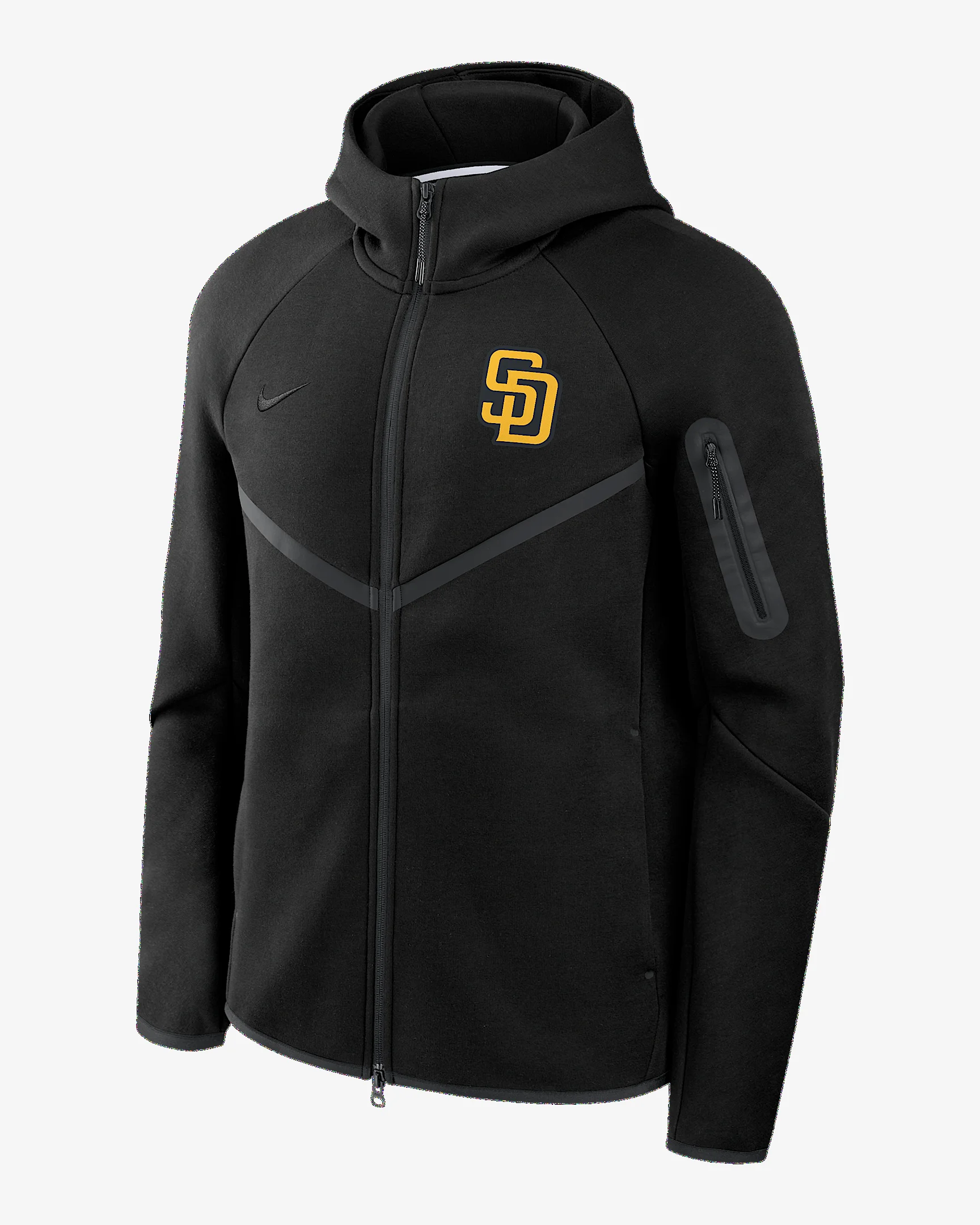 San Diego Padres Tech Fleece Windrunner Men's Nike MLB Full-Zip Hooded Jacket - 1