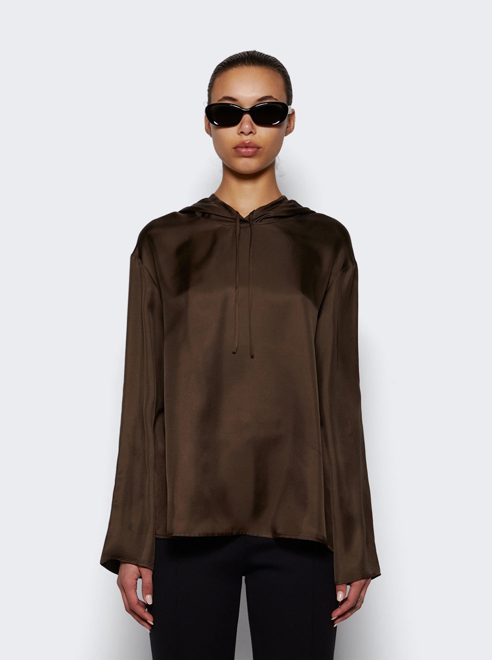 Nuka Hooded Blouse Deep Taupe - 3