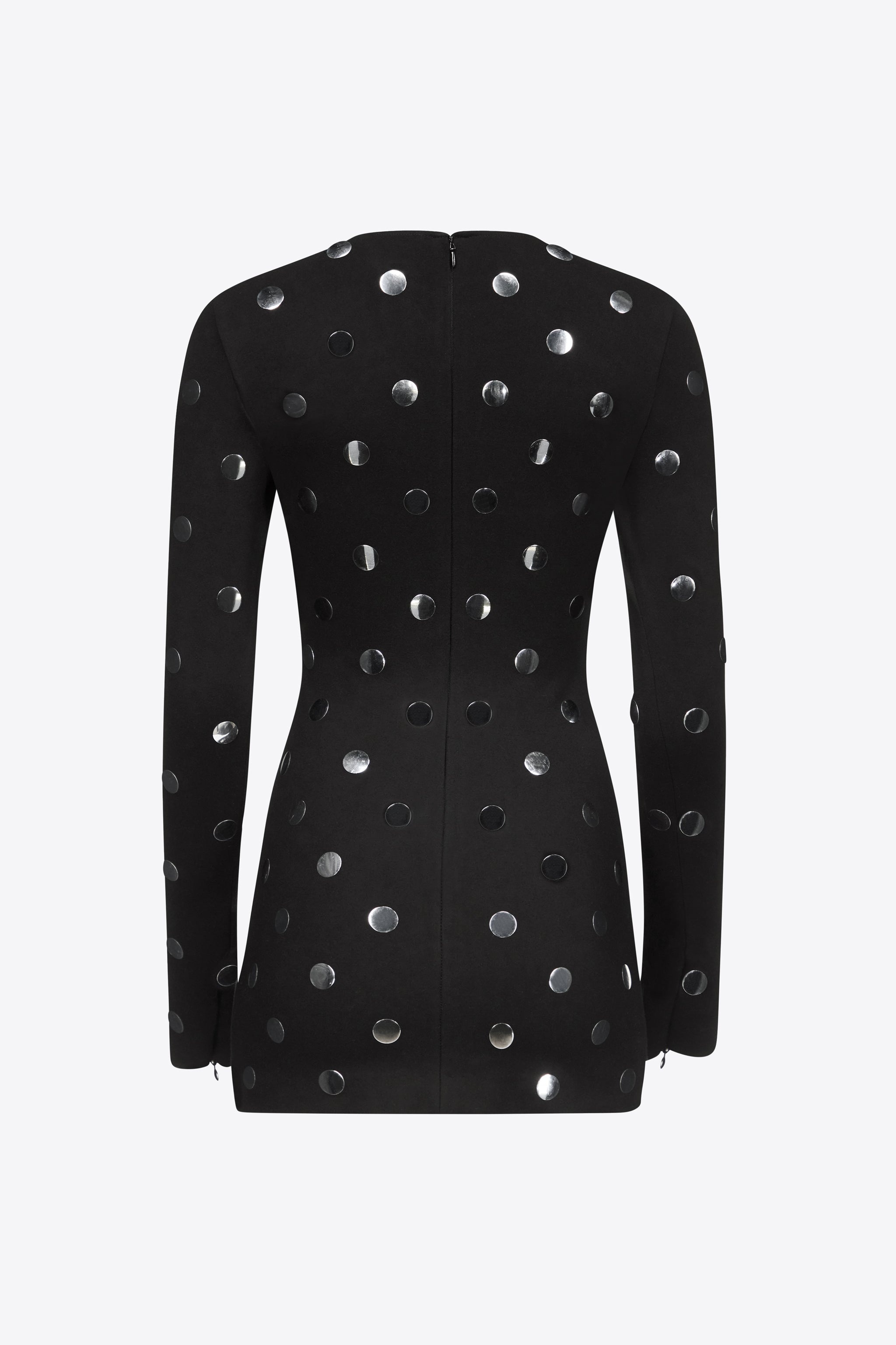 POLKA DOT LONG SLEEVE MINI DRESS - 2