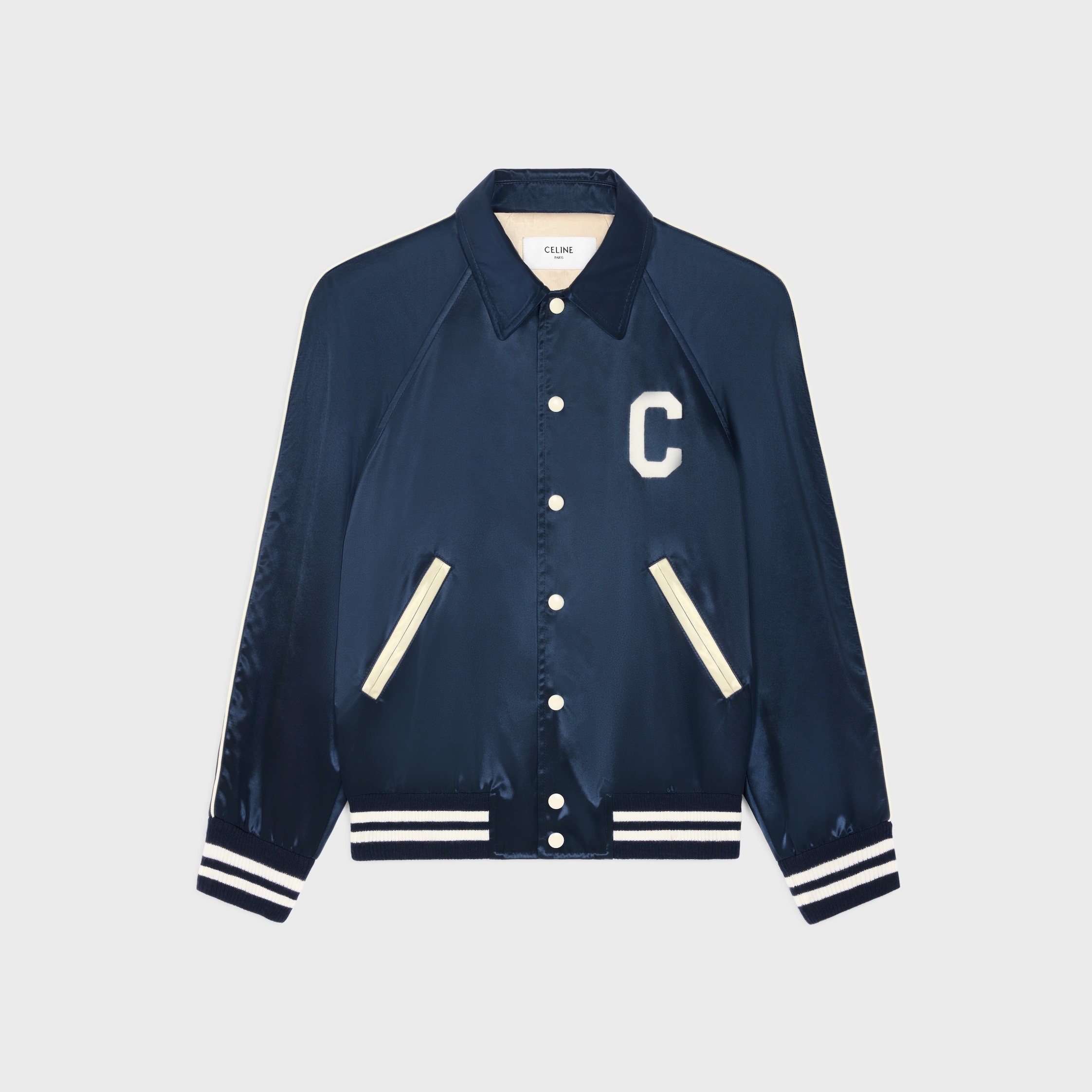 celine teddy jacket in satin nylon - 1