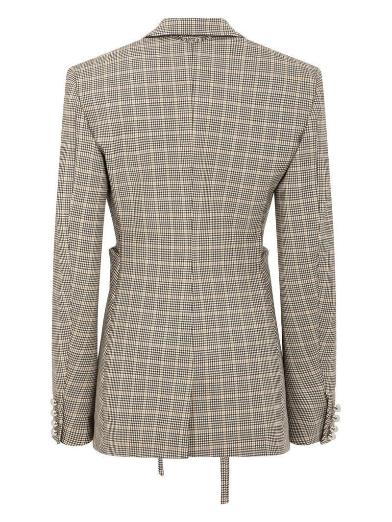 plaid check fitted jacket 7