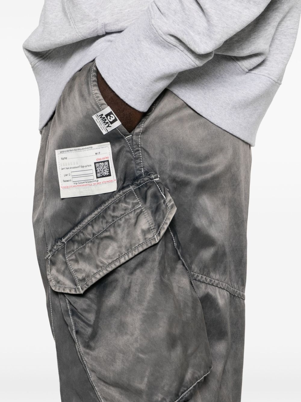 logo-patches wide-leg cargo shorts - 5