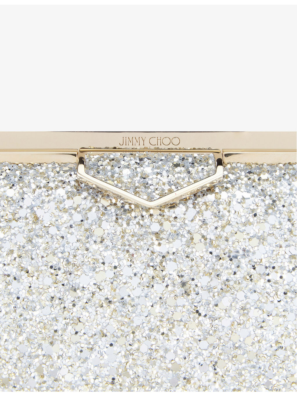 Ellipse coarse glitter clutch - 5