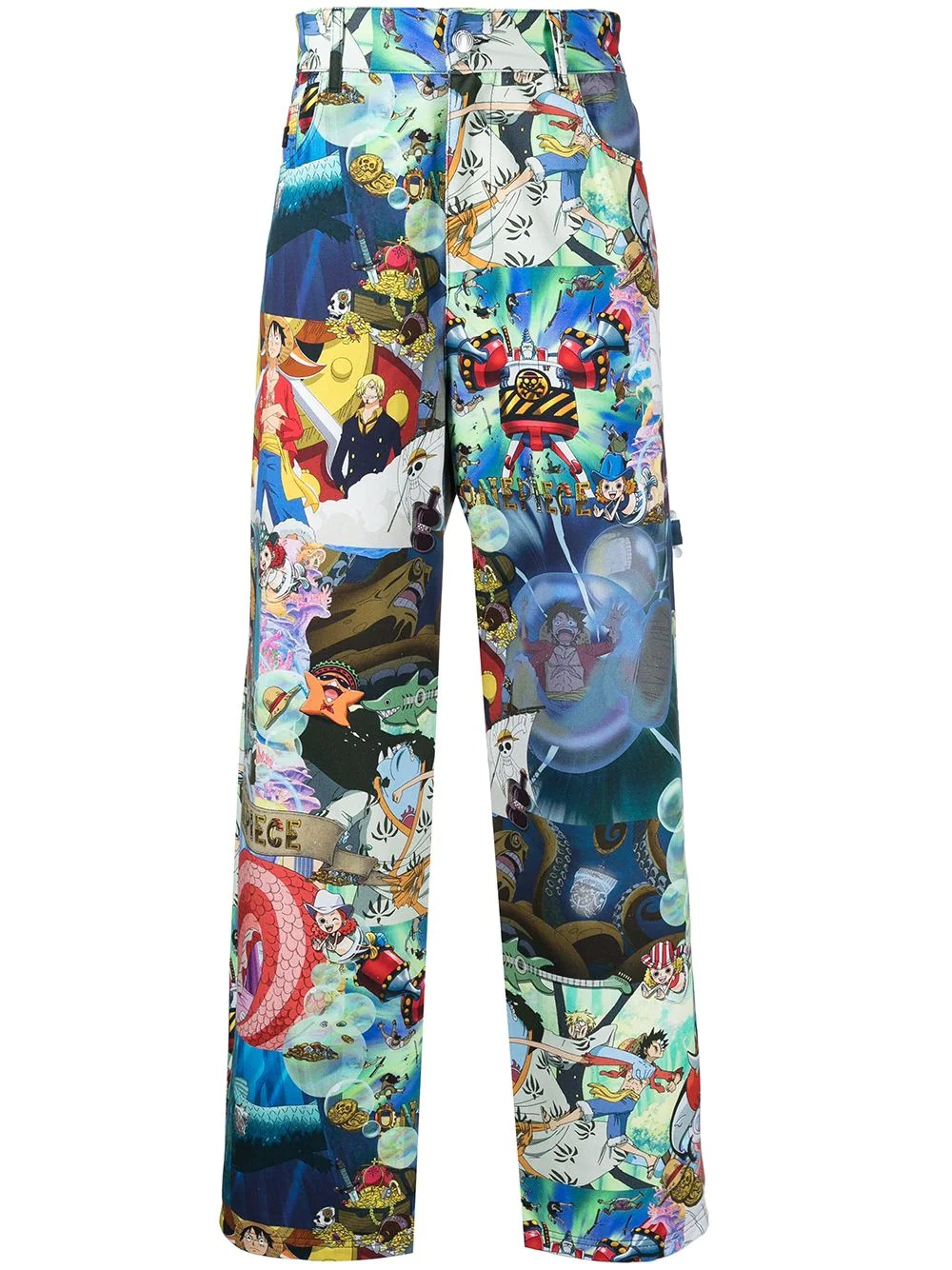 x One Piece comic-print trousers - 1