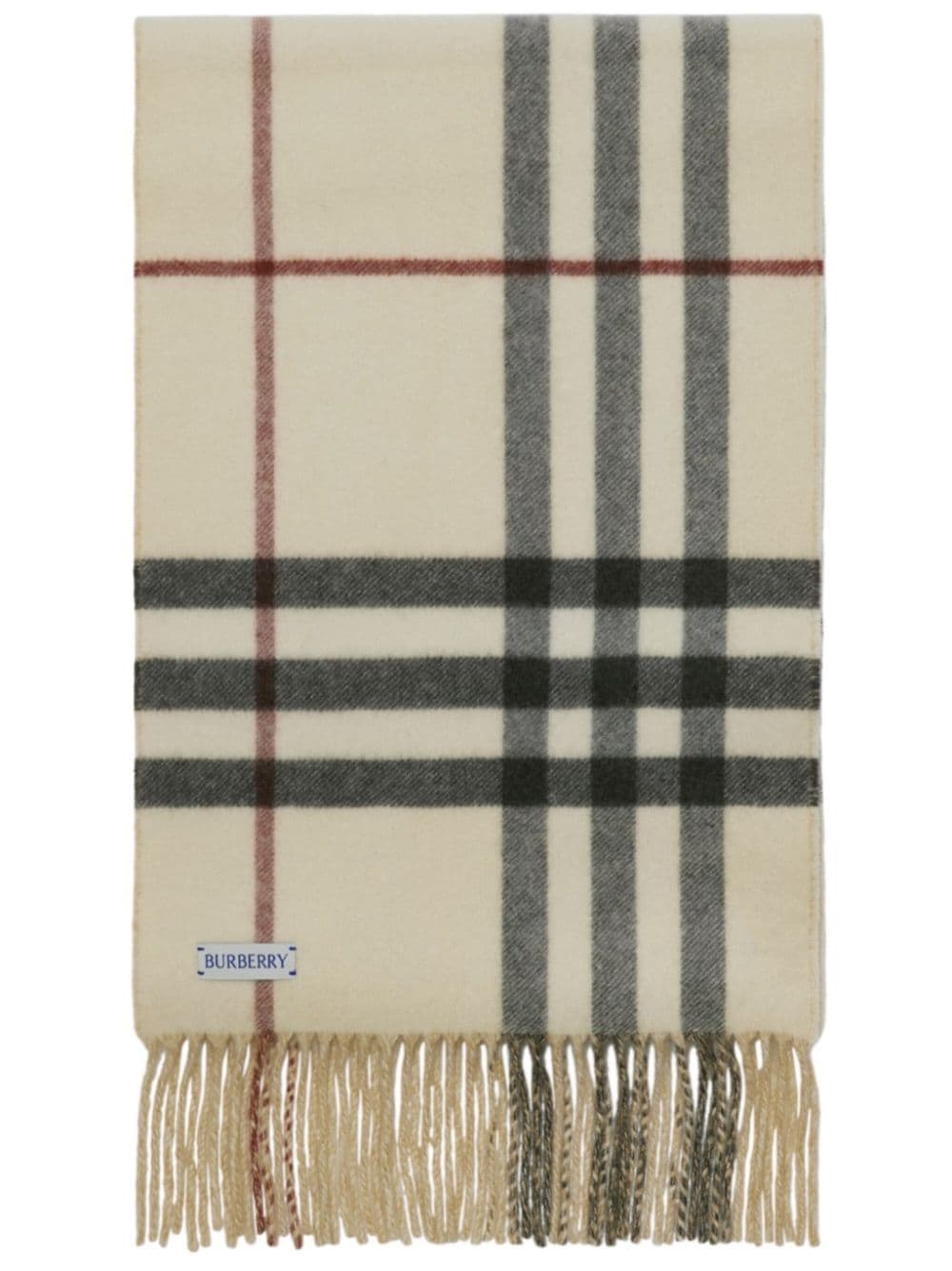 reversible check cashmere scarf - 1