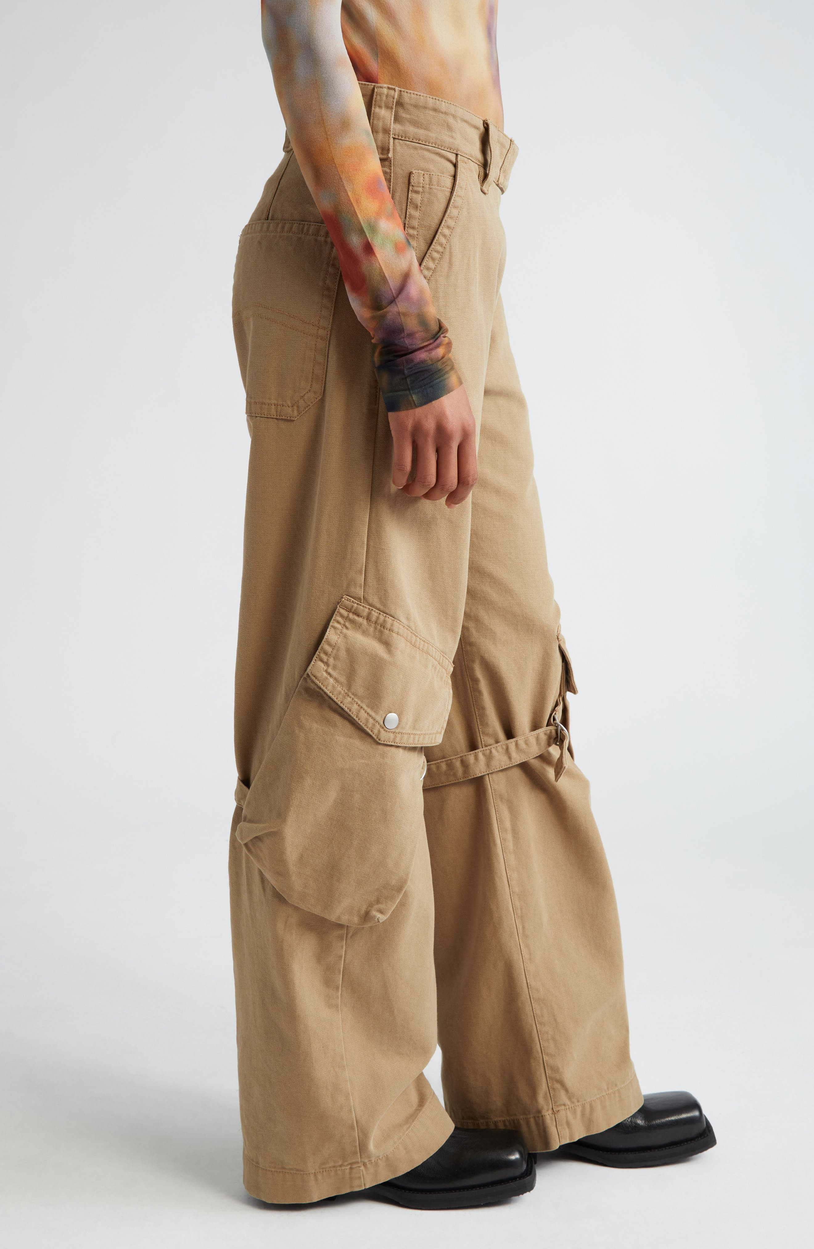 Potinal Cotton Canvas Cargo Pants - 4