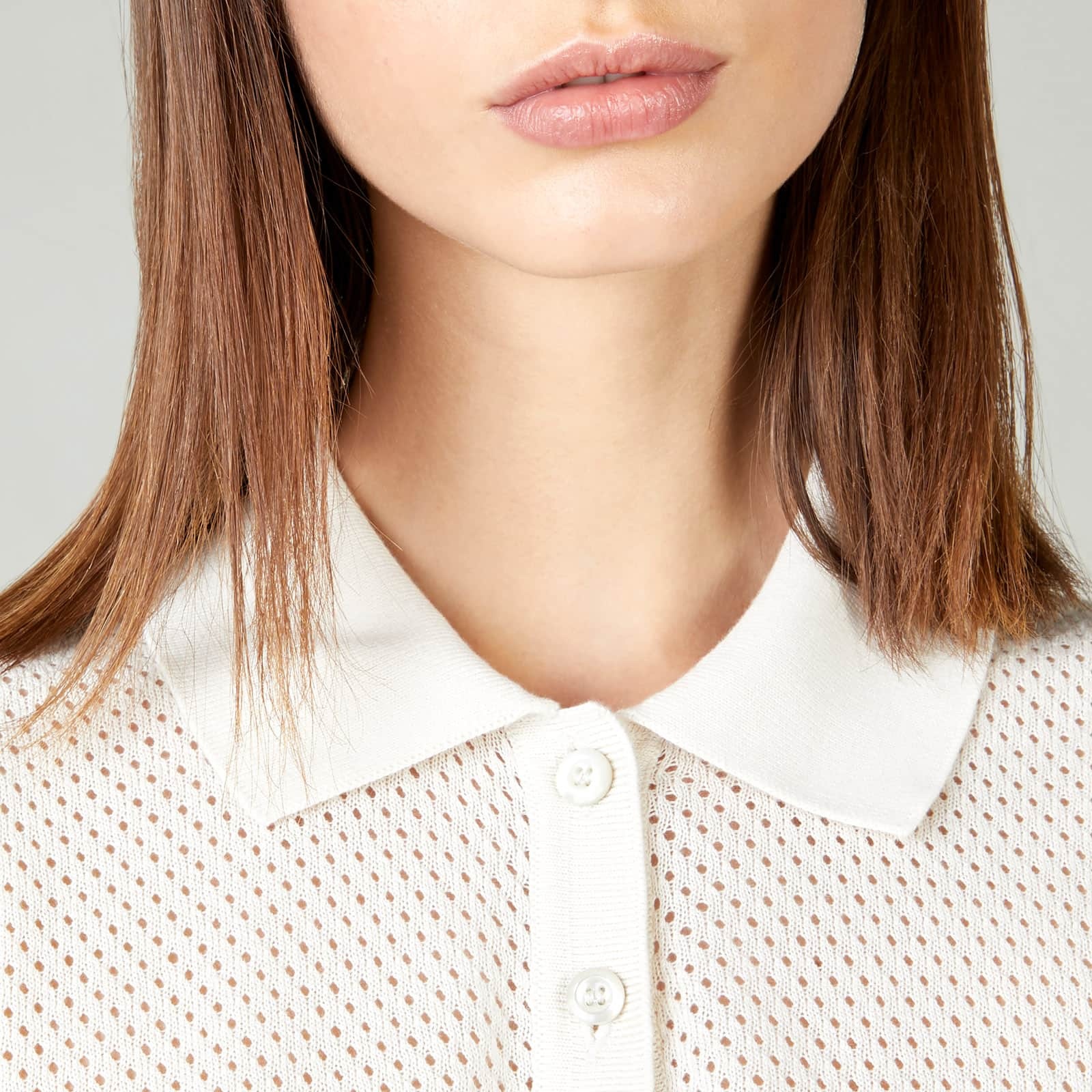 Honeycomb Polo Shirt Beige - 6