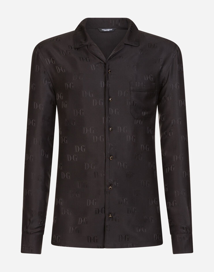 Dg silk jacquard pajama shirt - 3