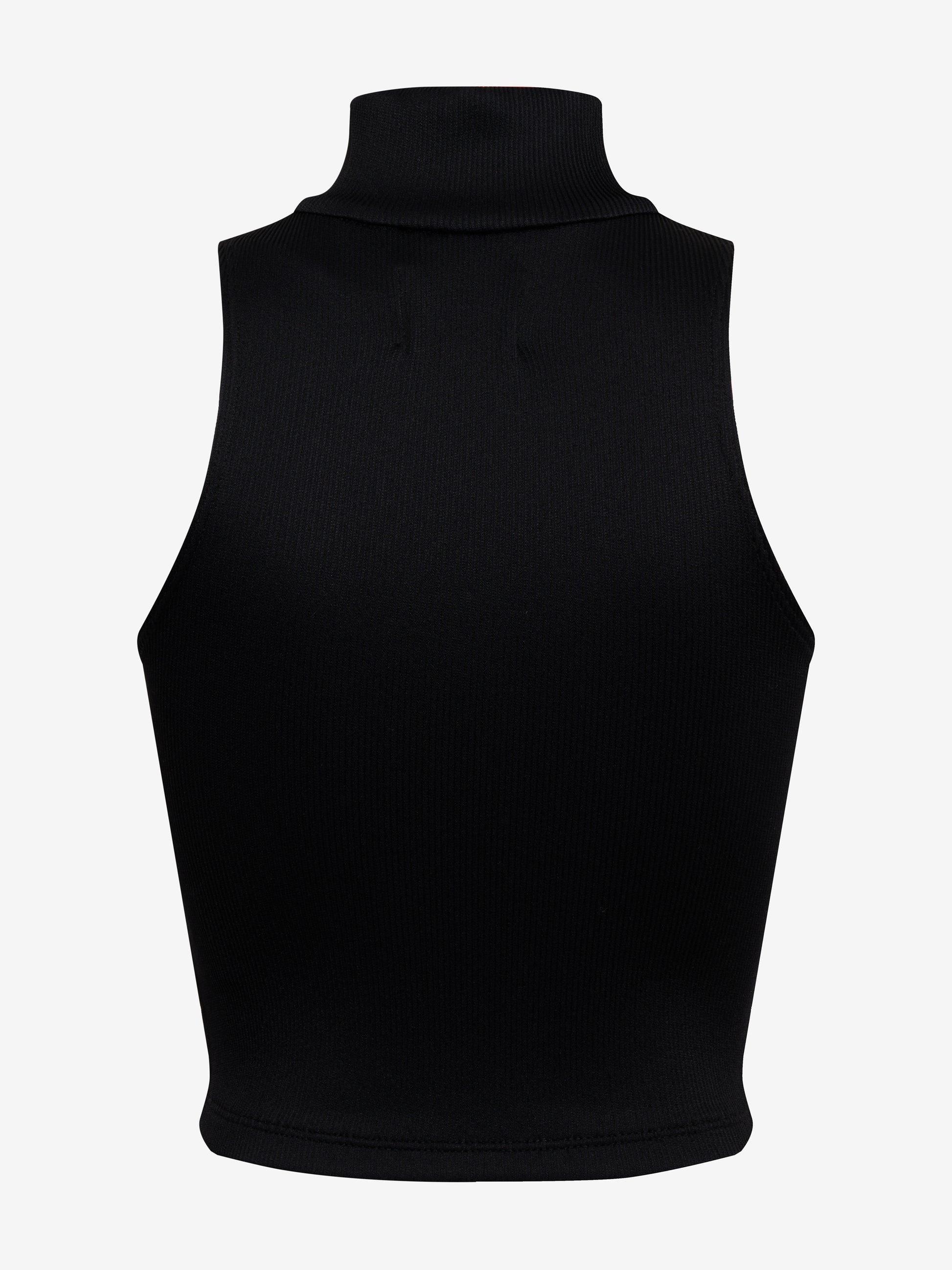 RIBBED KNIT TURTLE NECK ZIP TOP - 3