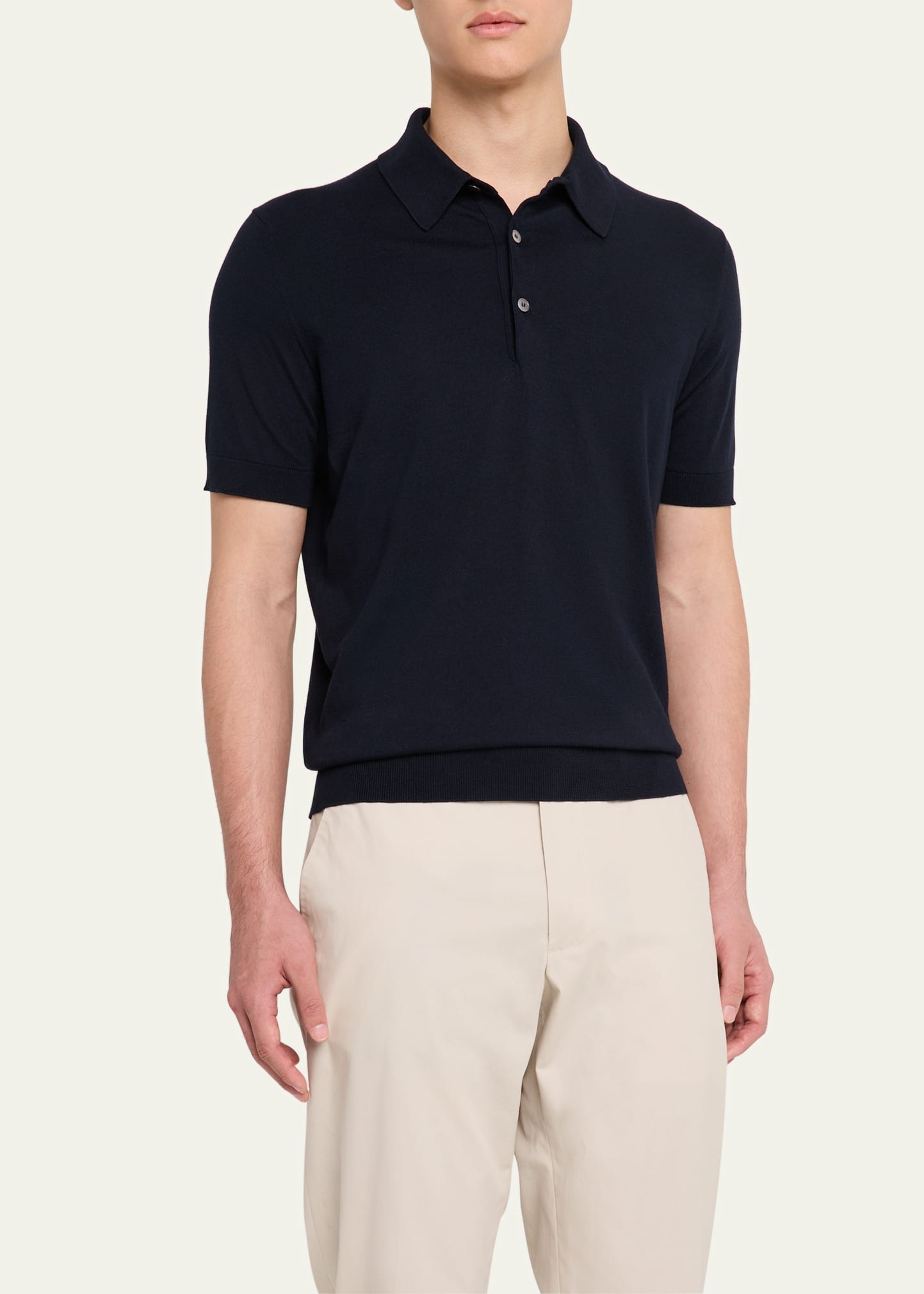 Men's Premium Cotton Short-Sleeve Polo Sweater - 4