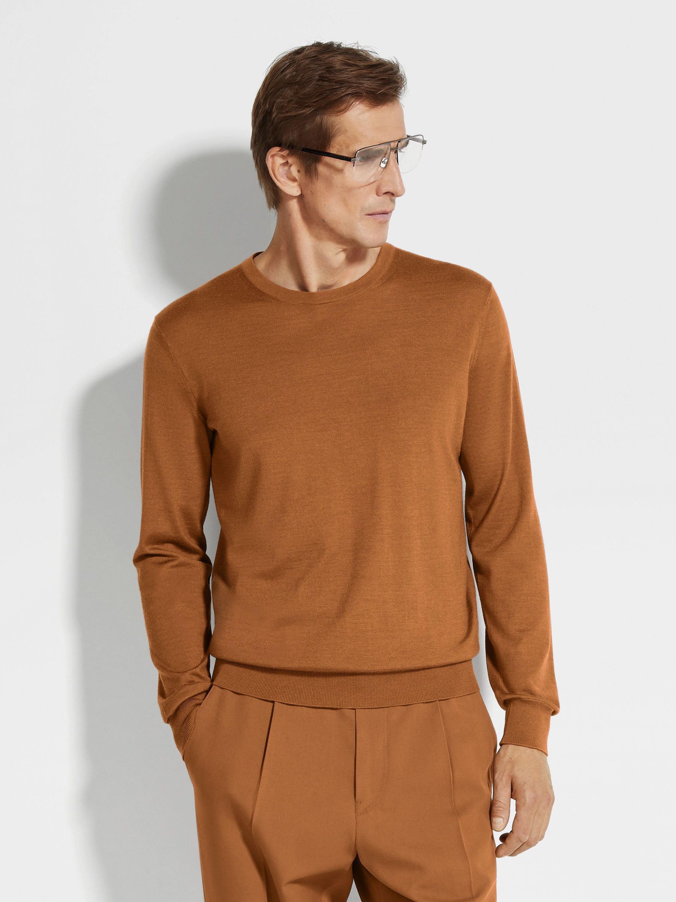 DARK FOLIAGE MÉLANGE CASHSETA CREWNECK - 4