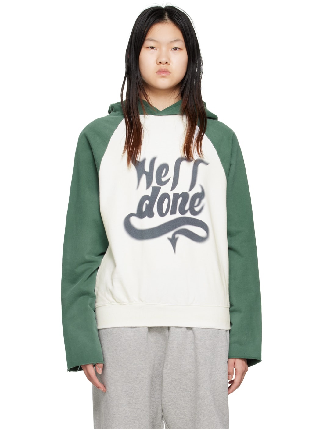 Off-White & Green Devil Hoodie - 1