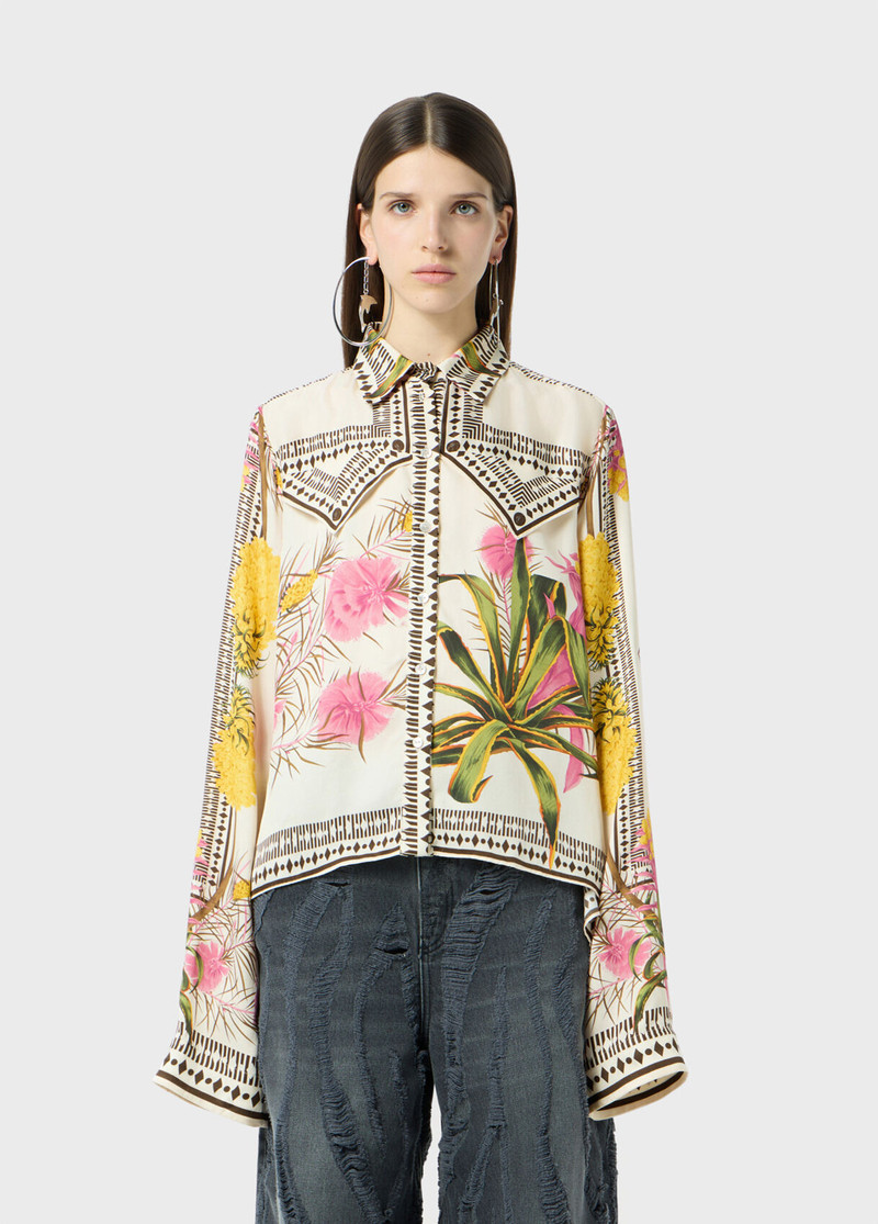 Blumarine FOULARD-PRINT TWILL SHIRT outlook