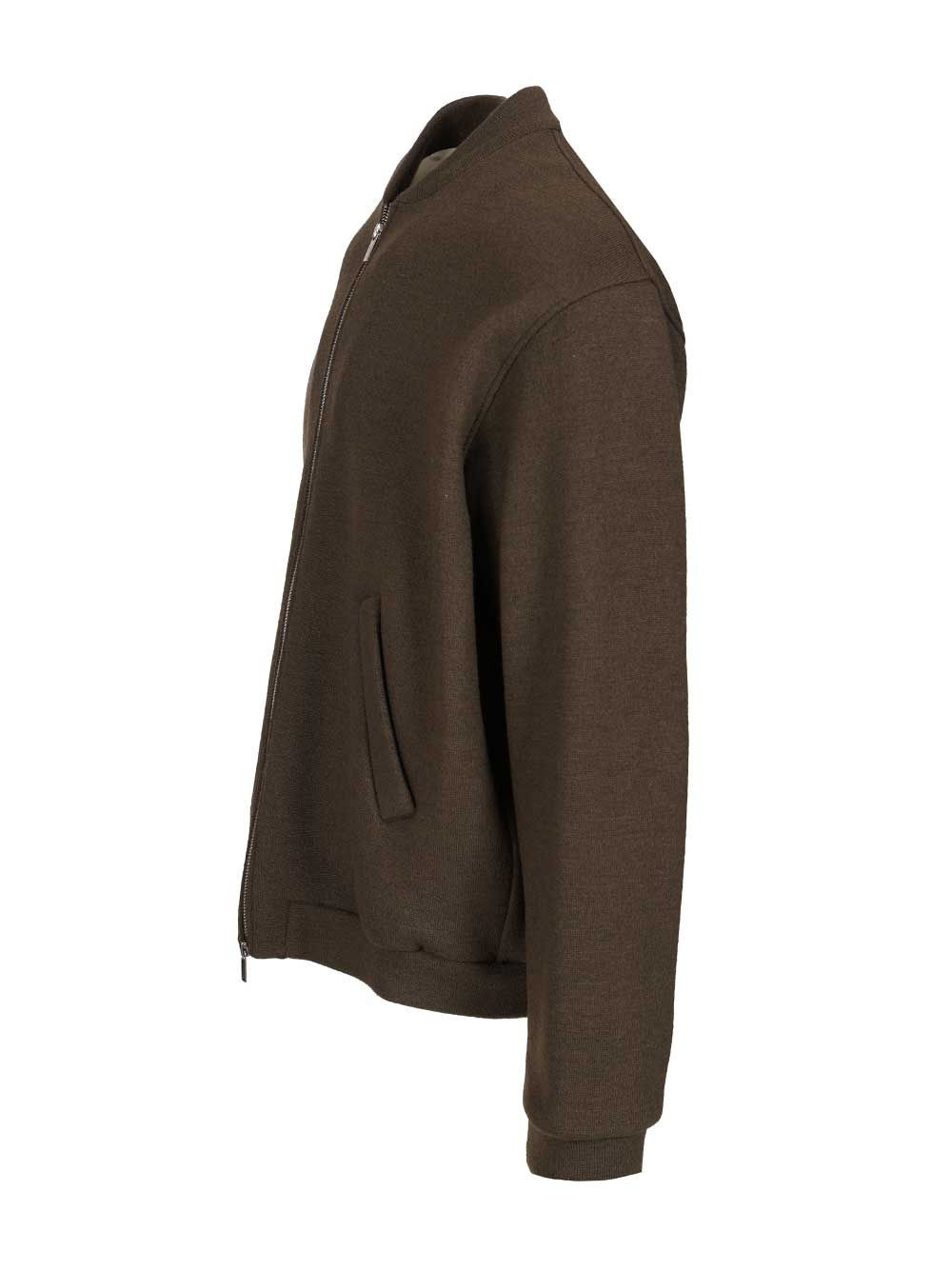 Capospalla Bomber Zip Gabier Lanoso 98 Lana 2 Elastan Jackets Green - 3