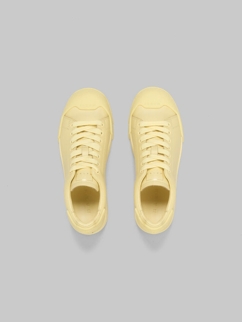 DADA BUMPER SNEAKER IN YELLOW LEATHER 4