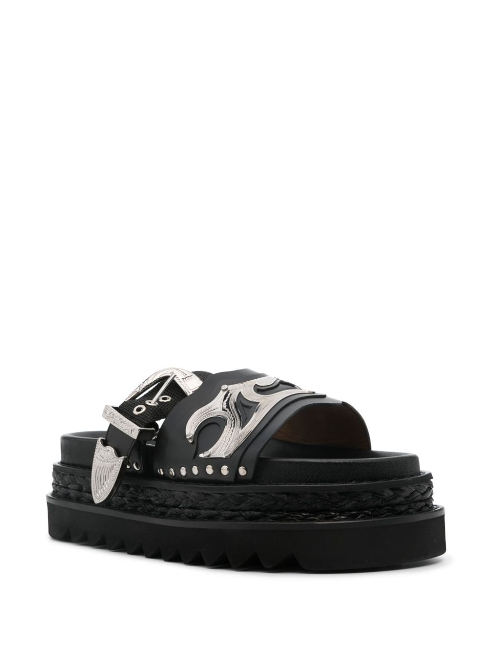 stud-embellished flatform sandals - 2