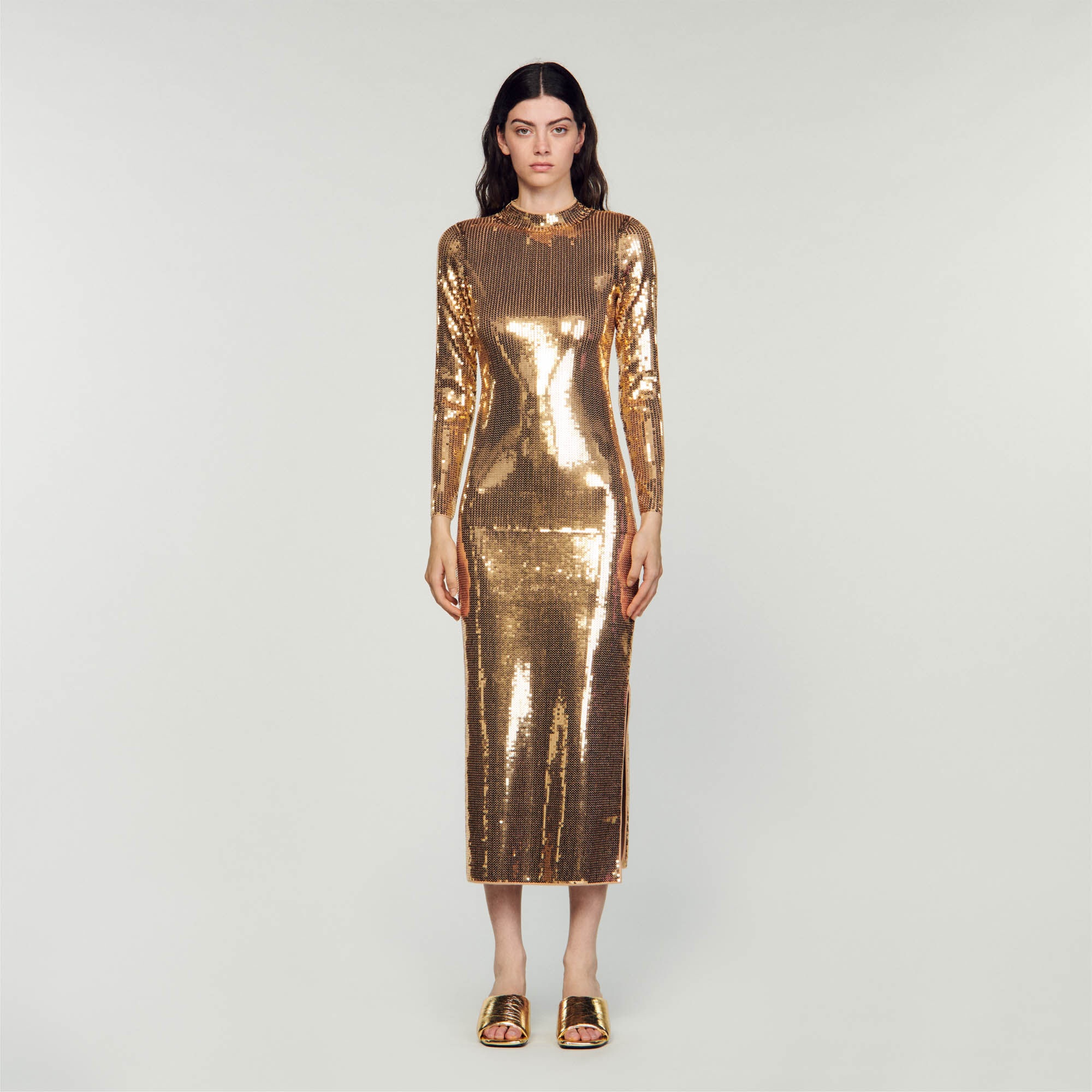 SEQUIN MIDI DRESS - 3