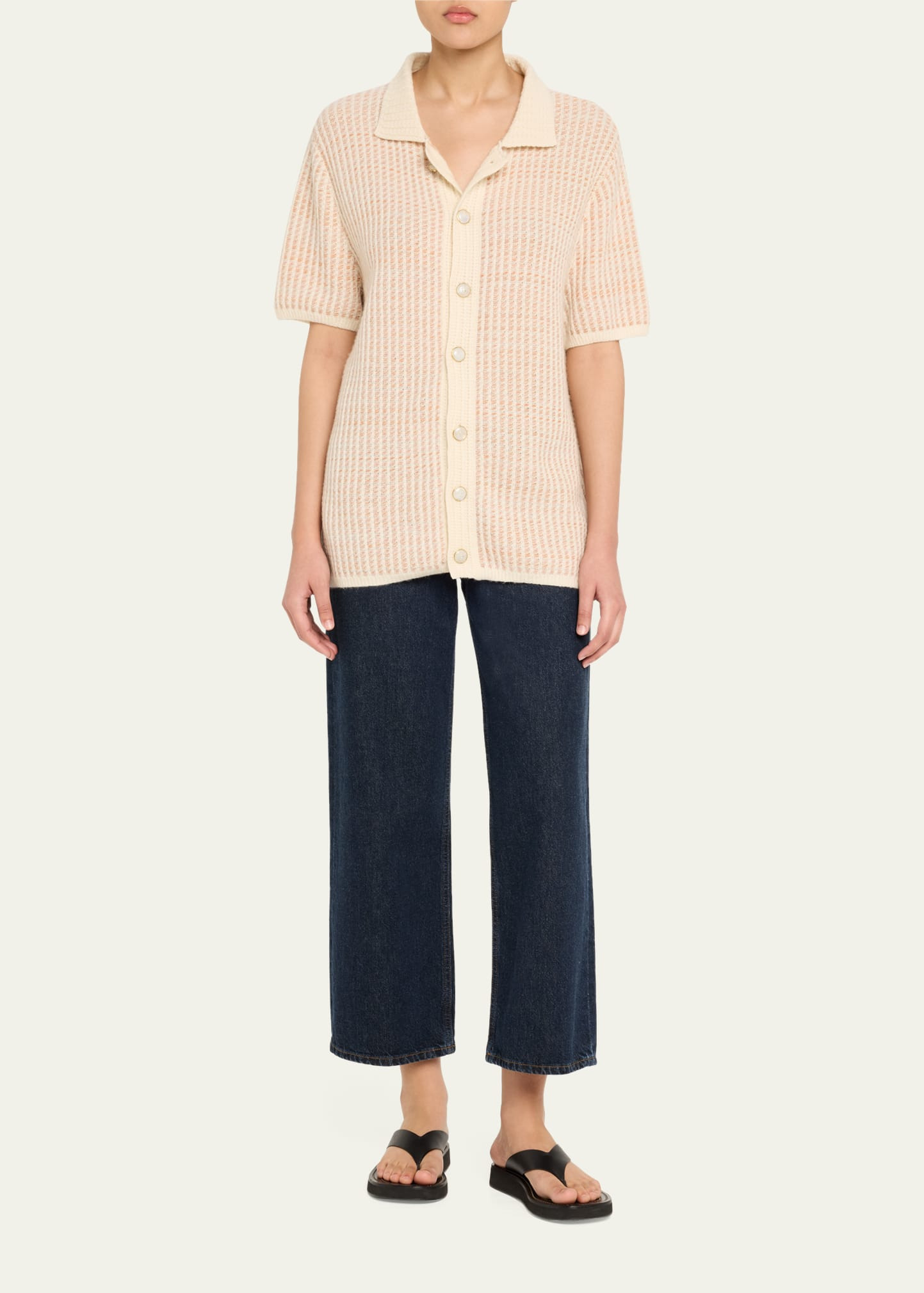 Noble Short-Sleeve Cashmere Shirt - 2