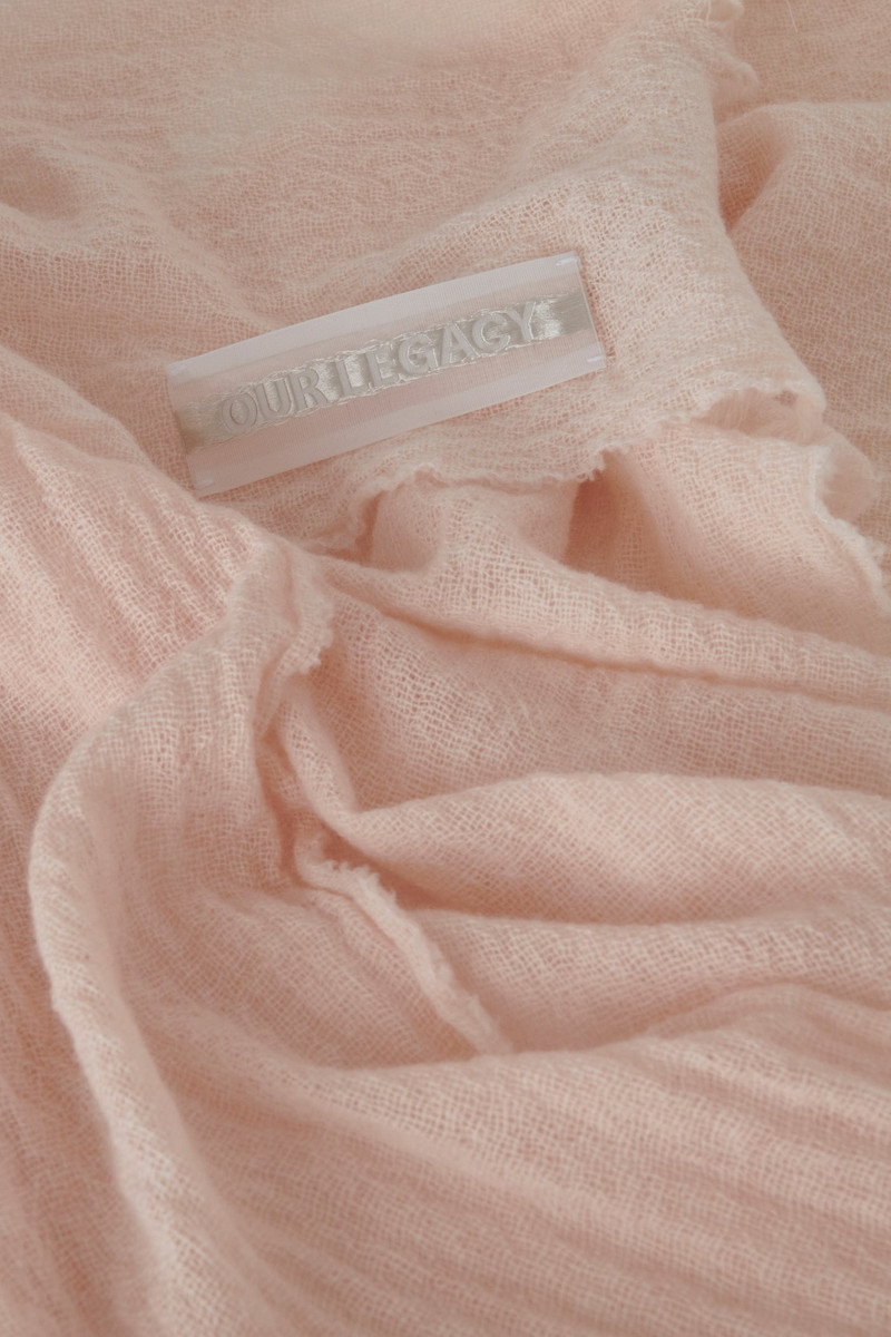 Our Legacy Cottage Scarf Light Pink Cold Dye Wool outlook