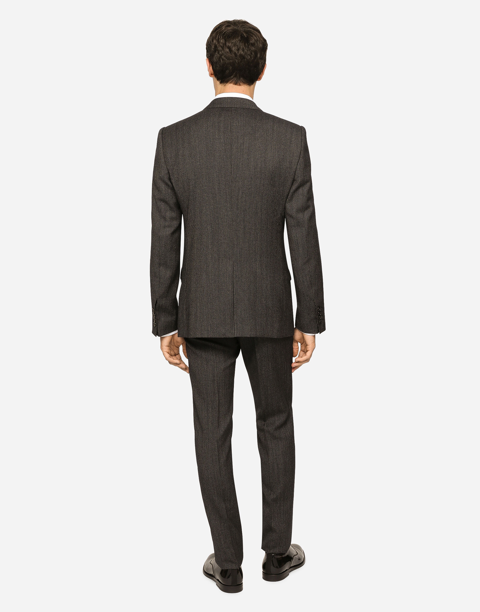 Single-breasted pinstripe wool Martini-fit suit - 3