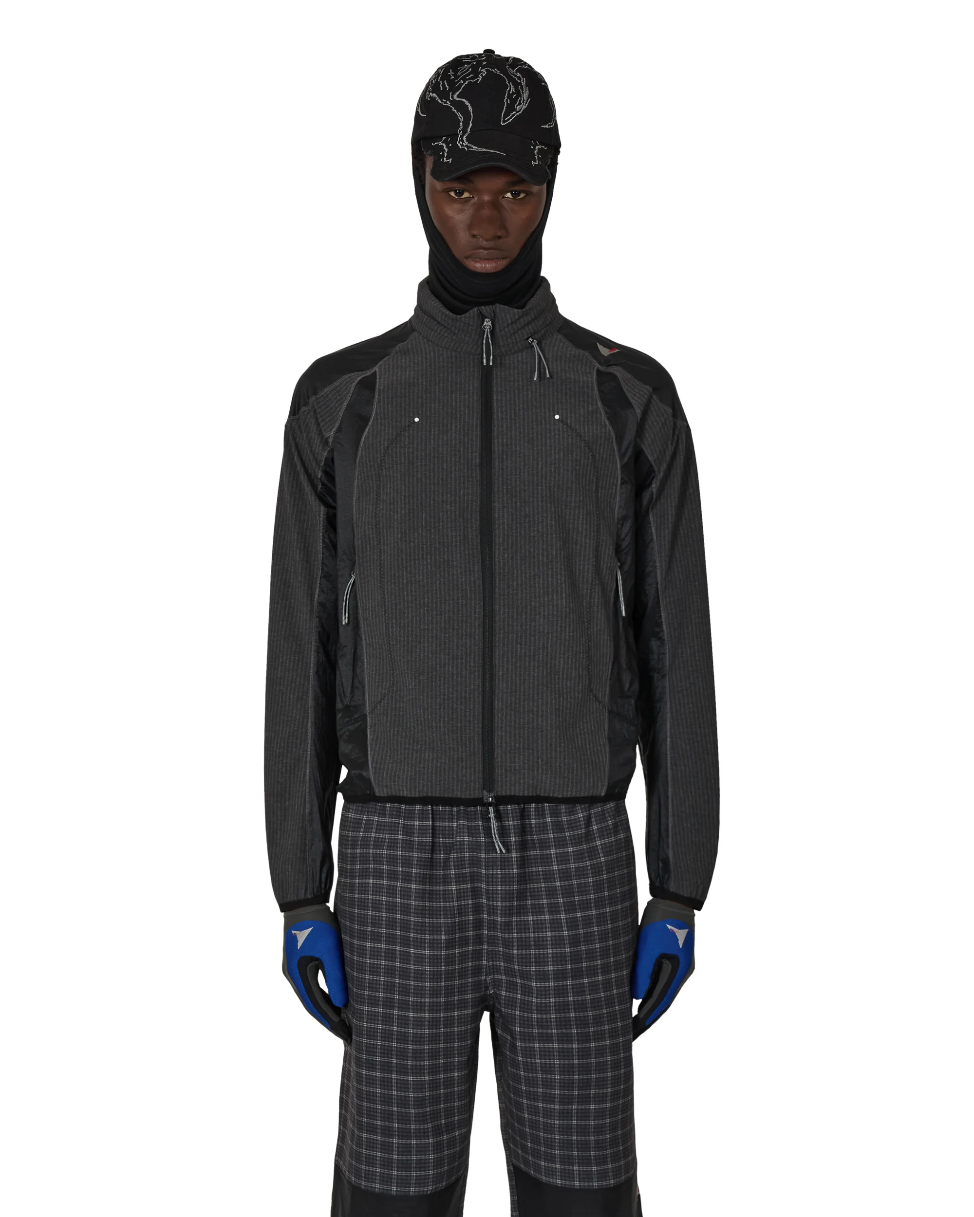 Numb Pinstriped Hooded Wind Jacket - 1