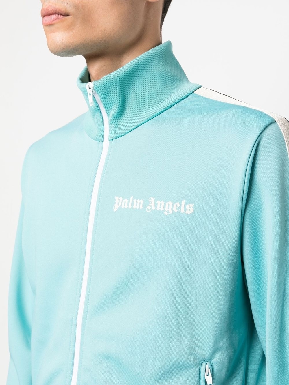 logo-print zip-up track jacket - 5