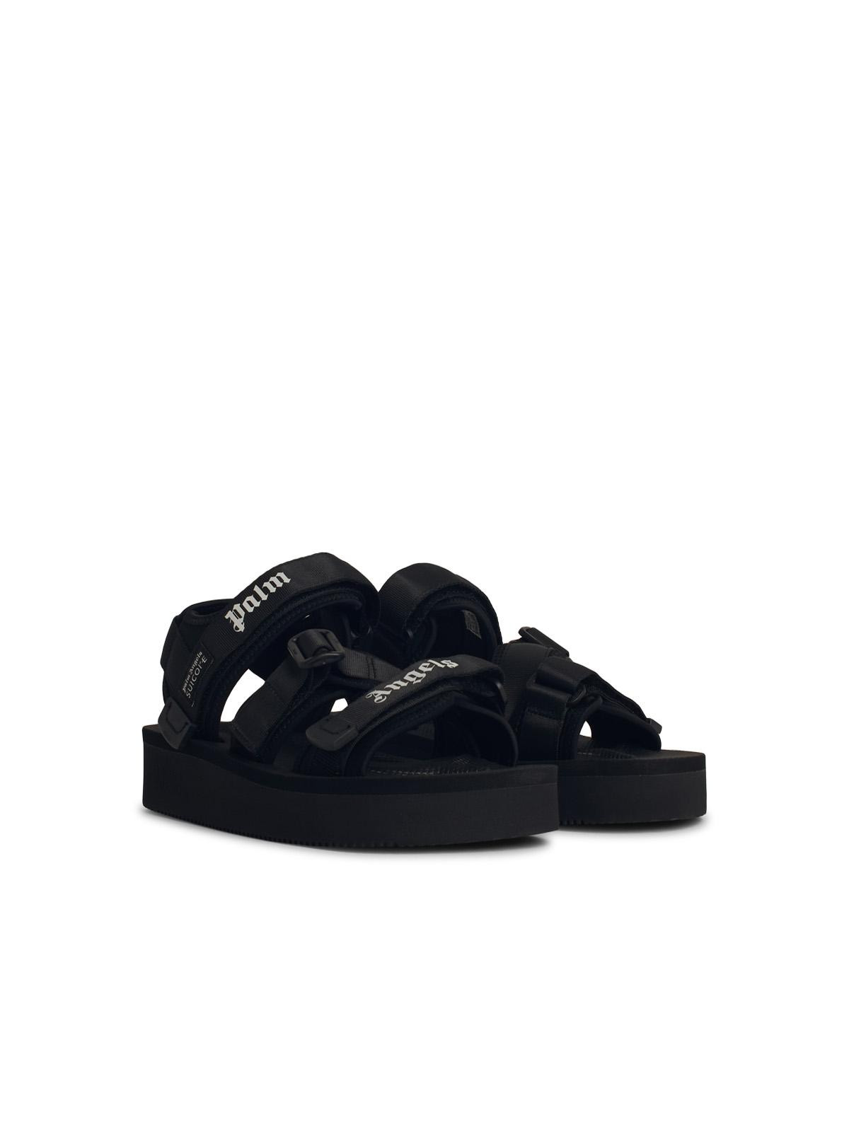 Palm Angels 'Kisee' Black Synthetic Fibre Sandals Men - 2