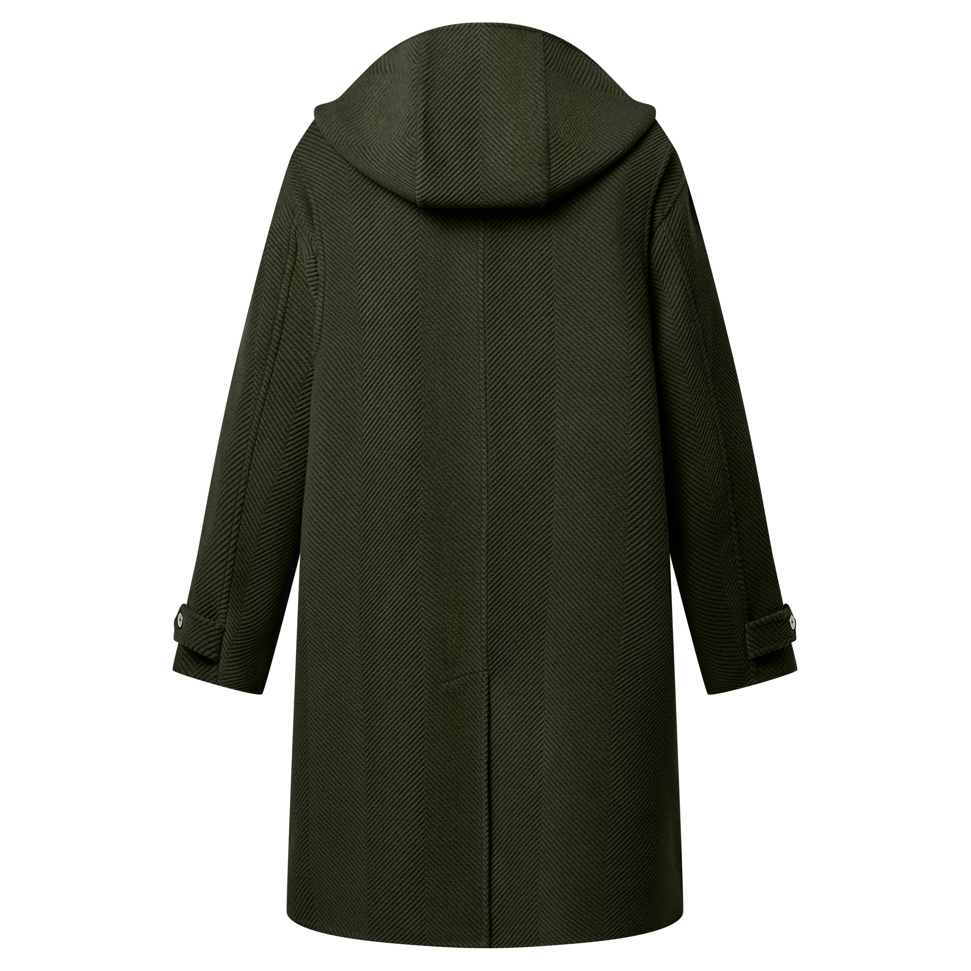 Double Face Wool-Silk Blend Coat - 3