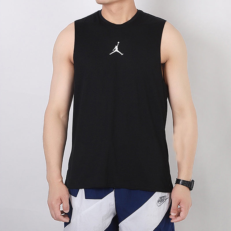 Air Jordan Air Logo Printing Breathable Basketball Vest Black CZ7851-010 - 4