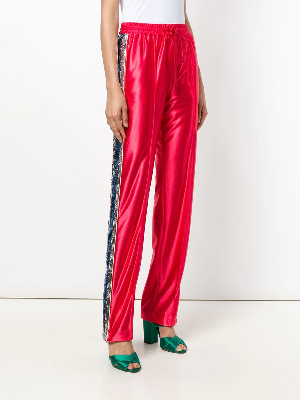 sequins embellished loose trousers - 3