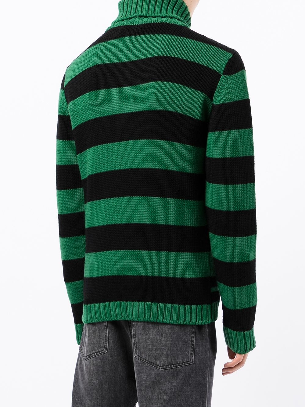 striped turtleneck jumper - 4