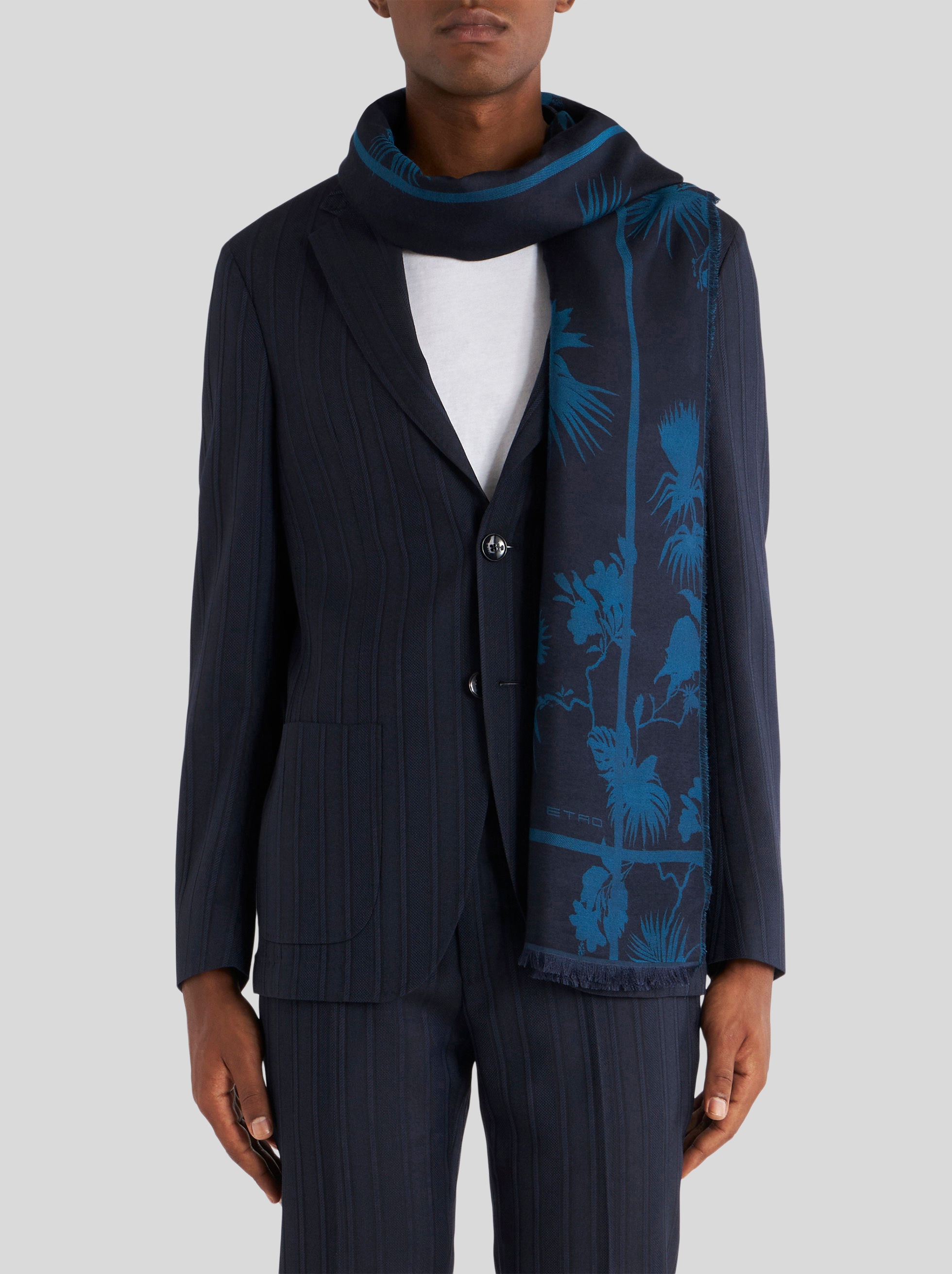 FLORAL PATTERN JACQUARD SCARF - 2
