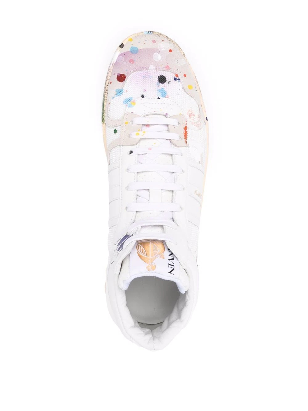 Clay paint splatter high-top sneakers - 4